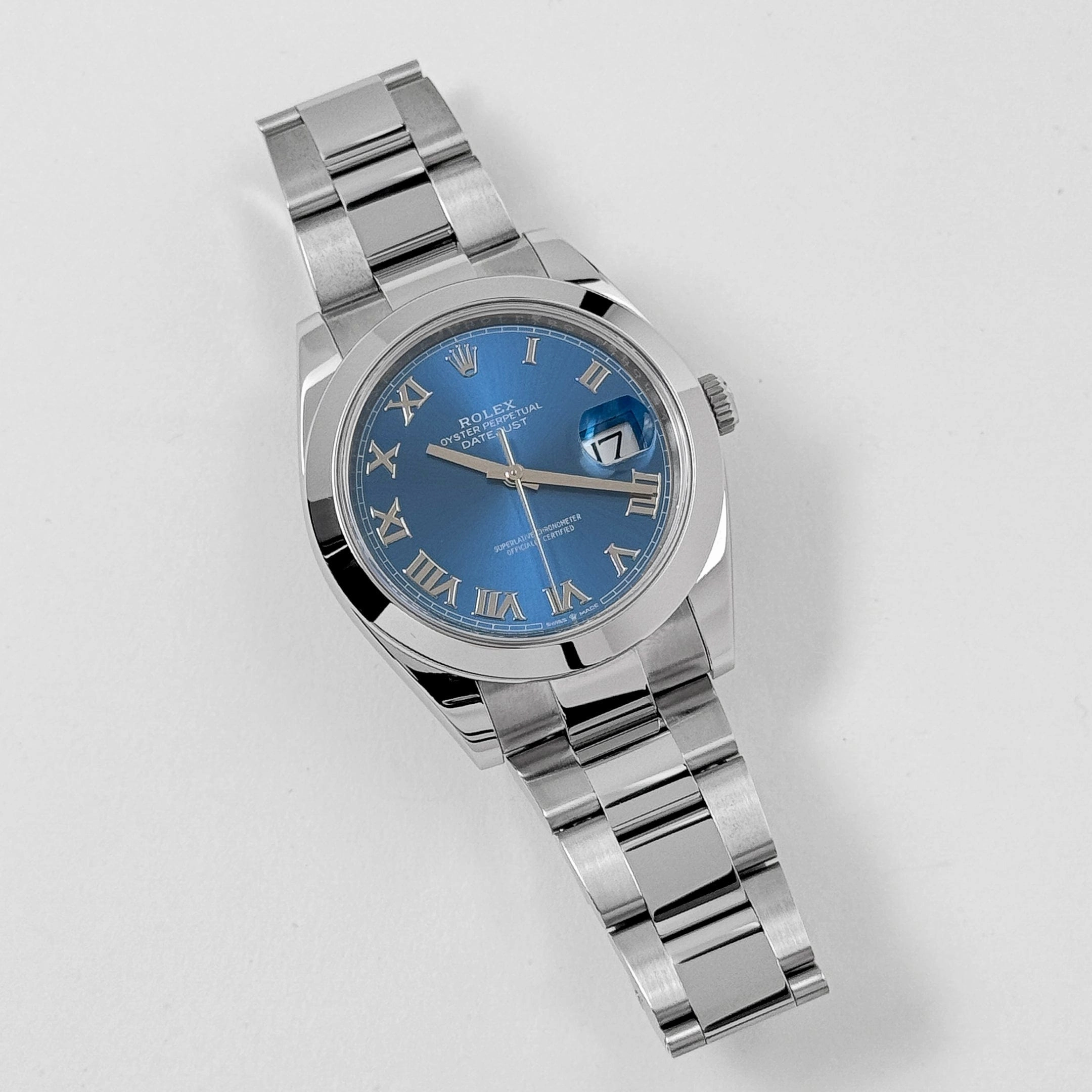 Rolex Datejust 41 126300 Stainless Steel Blue Roman Dial Oyster (2021)