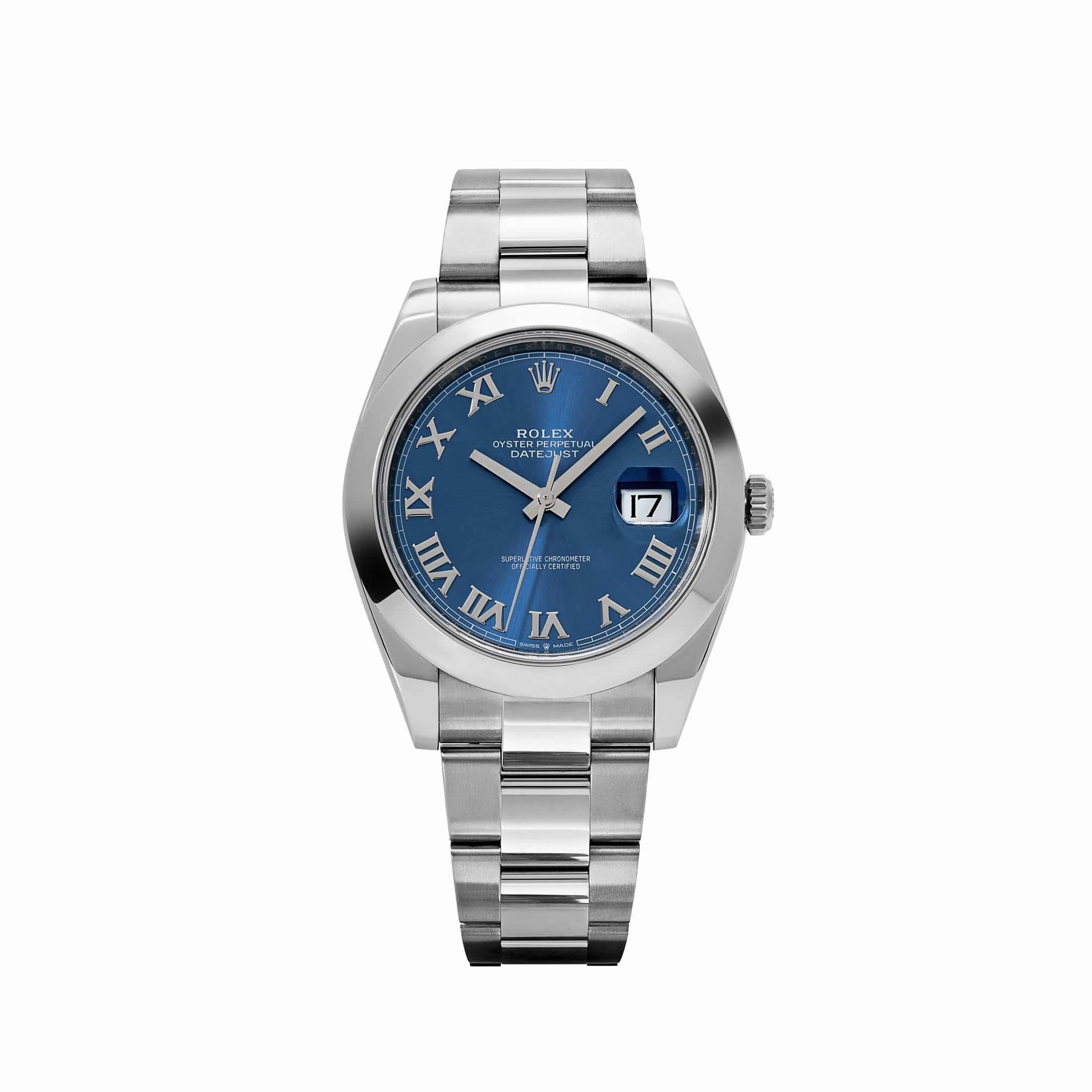 Rolex Datejust 41 126300 Stainless Steel Blue Roman Dial Oyster (2021)