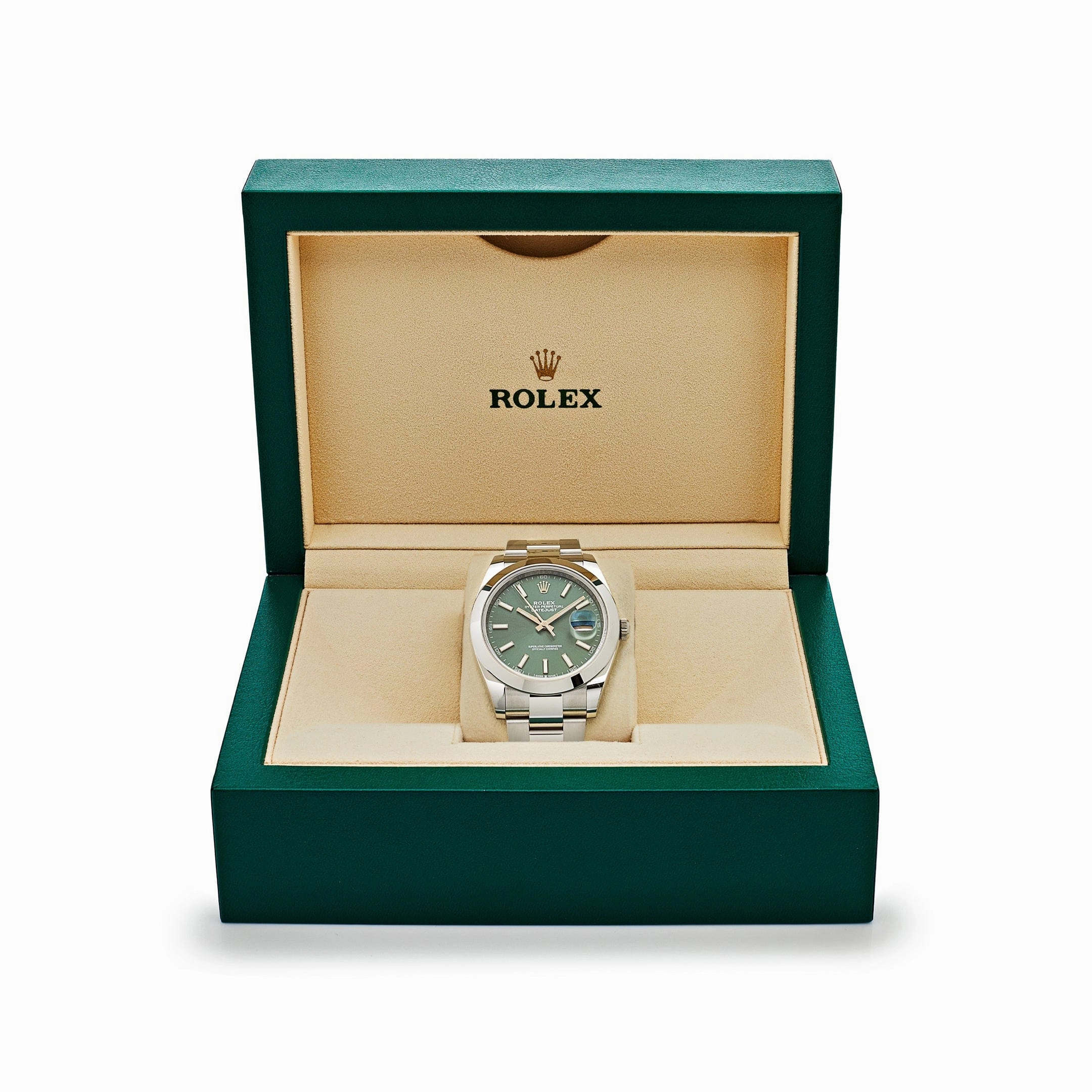 Rolex Datejust 41 126300 Stainless Steel Green Dial Oyster (2025)