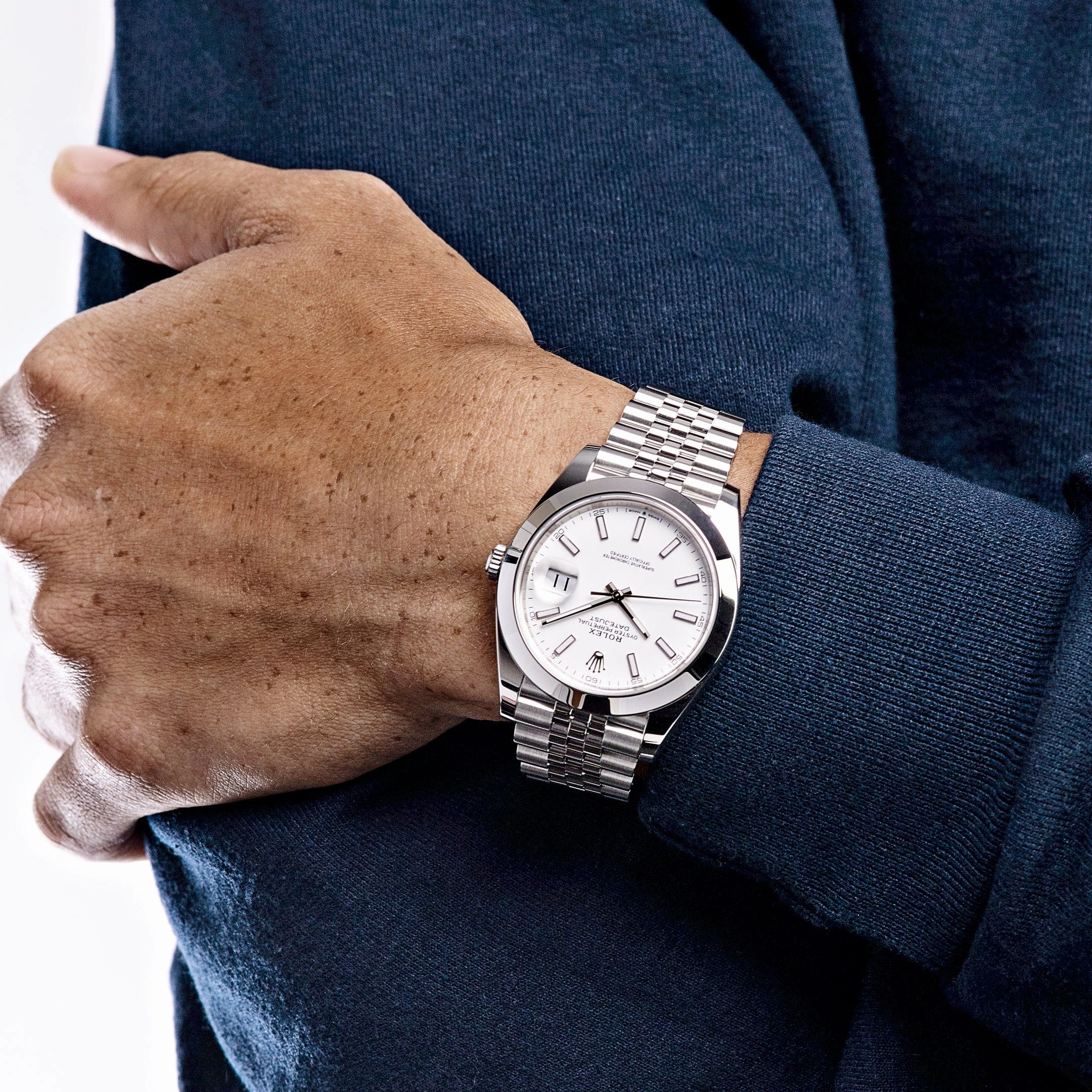 Rolex Datejust 41 126300 Stainless Steel Stick White Dial Jubilee (2024)