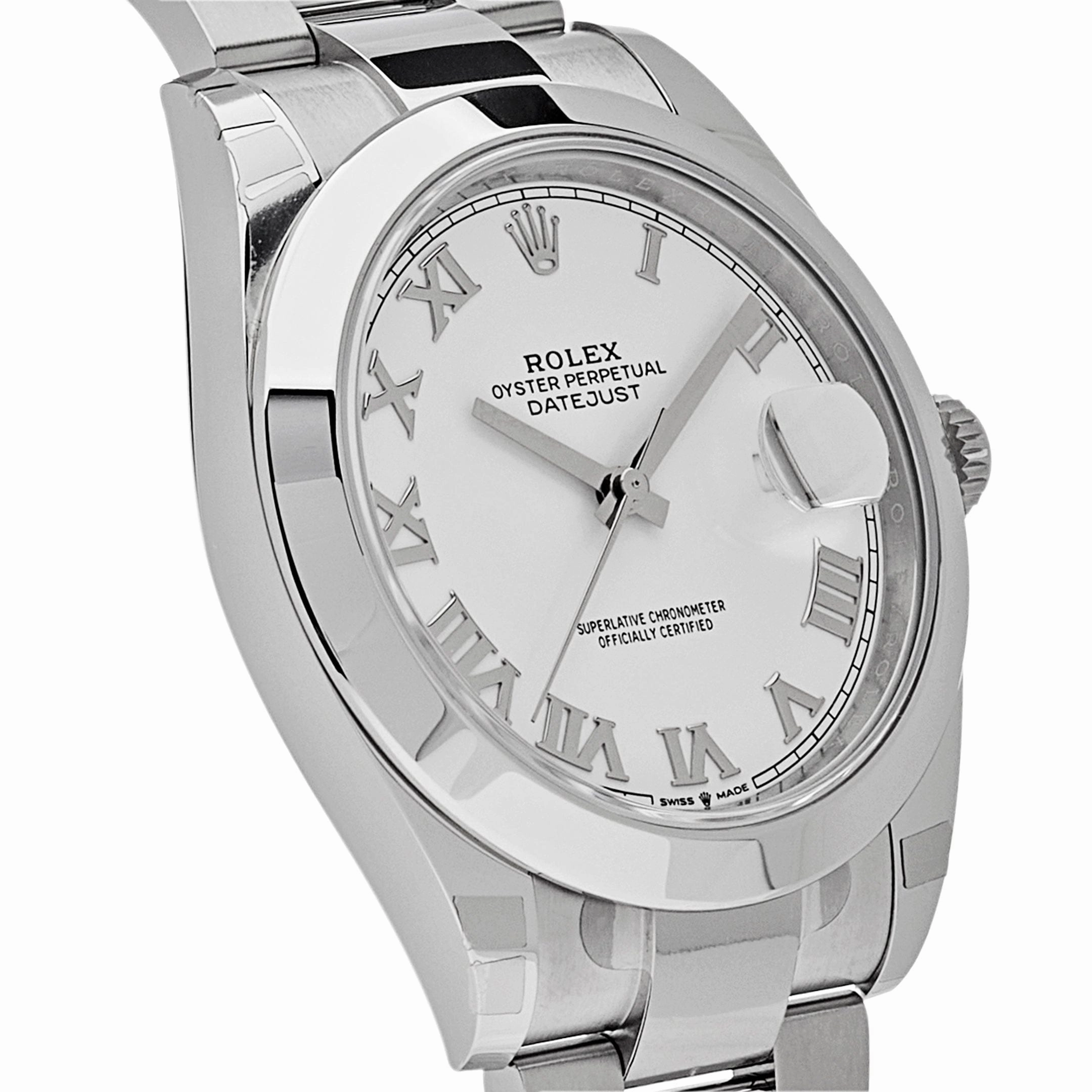 Rolex Datejust 41 126300 Stainless Steel White Roman Dial Oyster