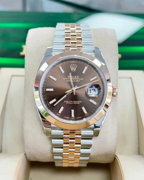 Rolex Datejust 41 126301 Chocolate Dial Jubilee SS/18K Rose Gold Box and Papers MINT