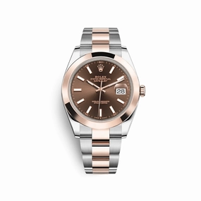 Rolex Datejust 41 126301 Stainless Steel Rose Gold Chocolate Dial (New 2025)