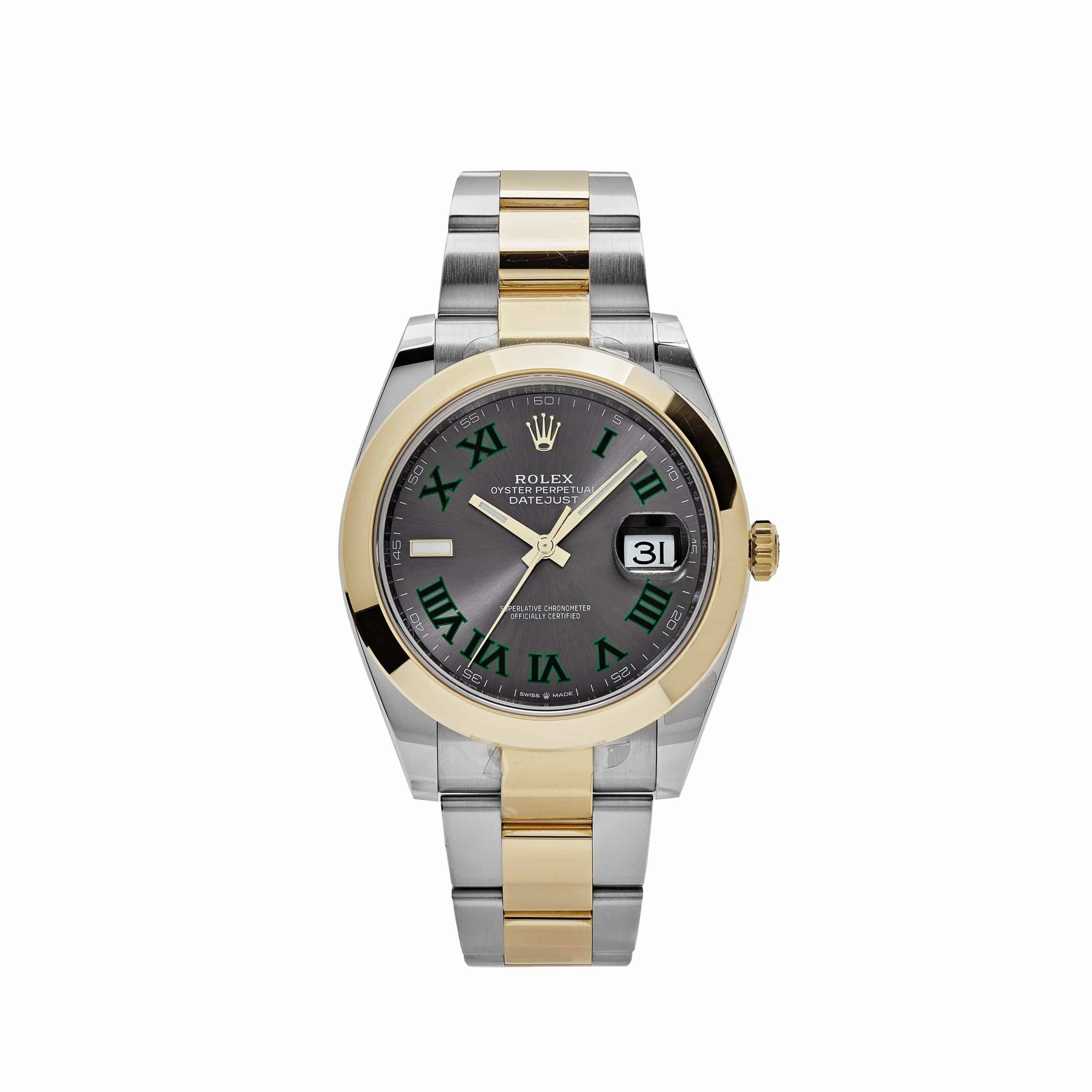 Rolex Datejust 41 126303 'Wimbledon' Yellow Gold Stainless Steel Slate Dial (2024)