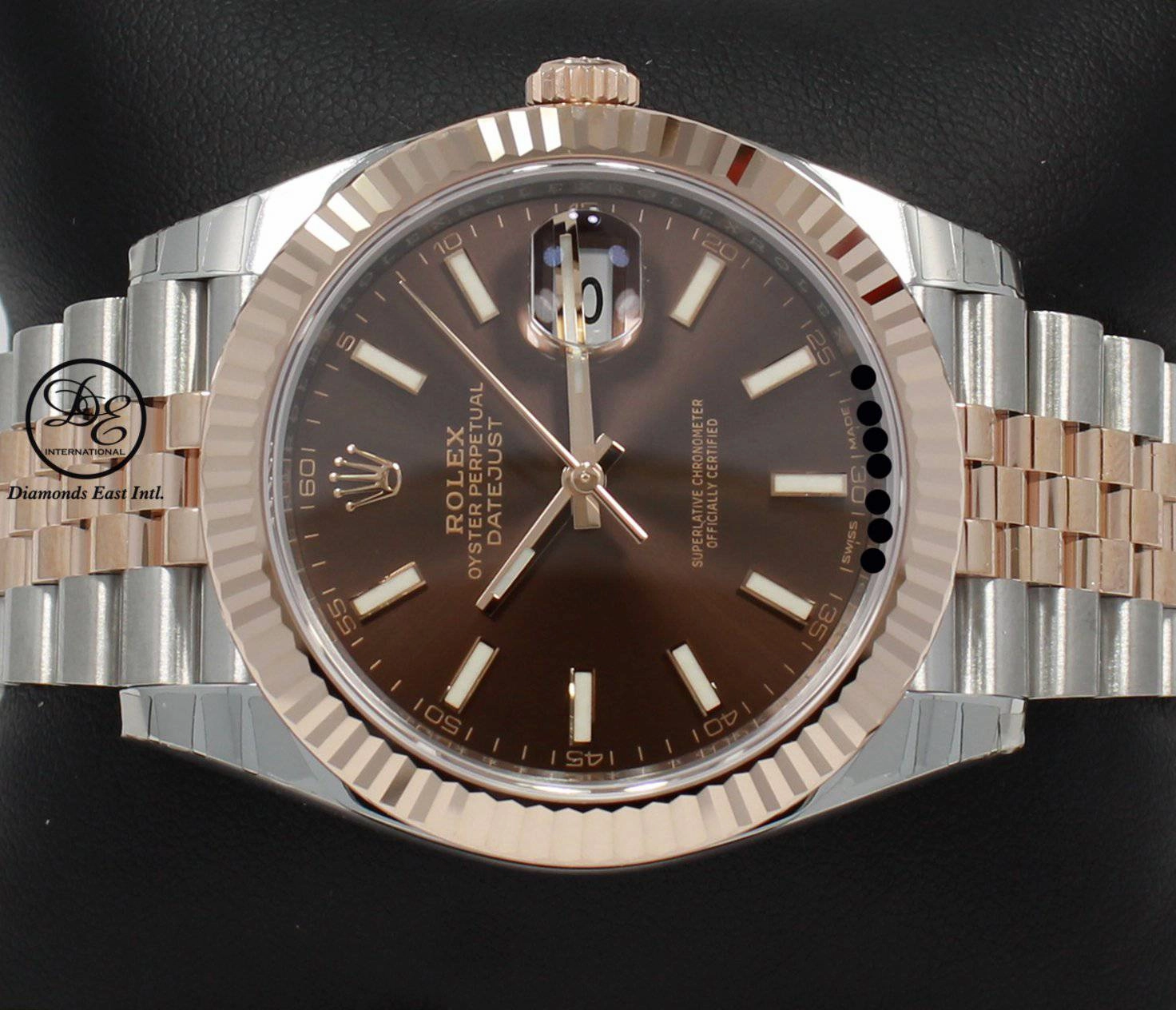 Rolex Datejust 41 126331 18k Rose Gold / SS  Oyster Perpetual Chocolate Dial Jubilee