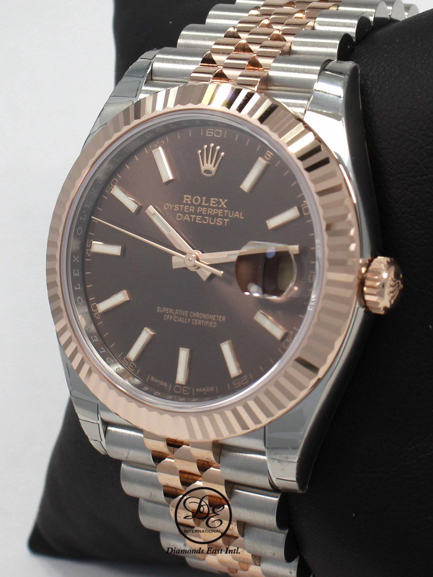 Rolex Datejust 41 126331 18k Rose Gold / SS  Oyster Perpetual Chocolate Dial Jubilee