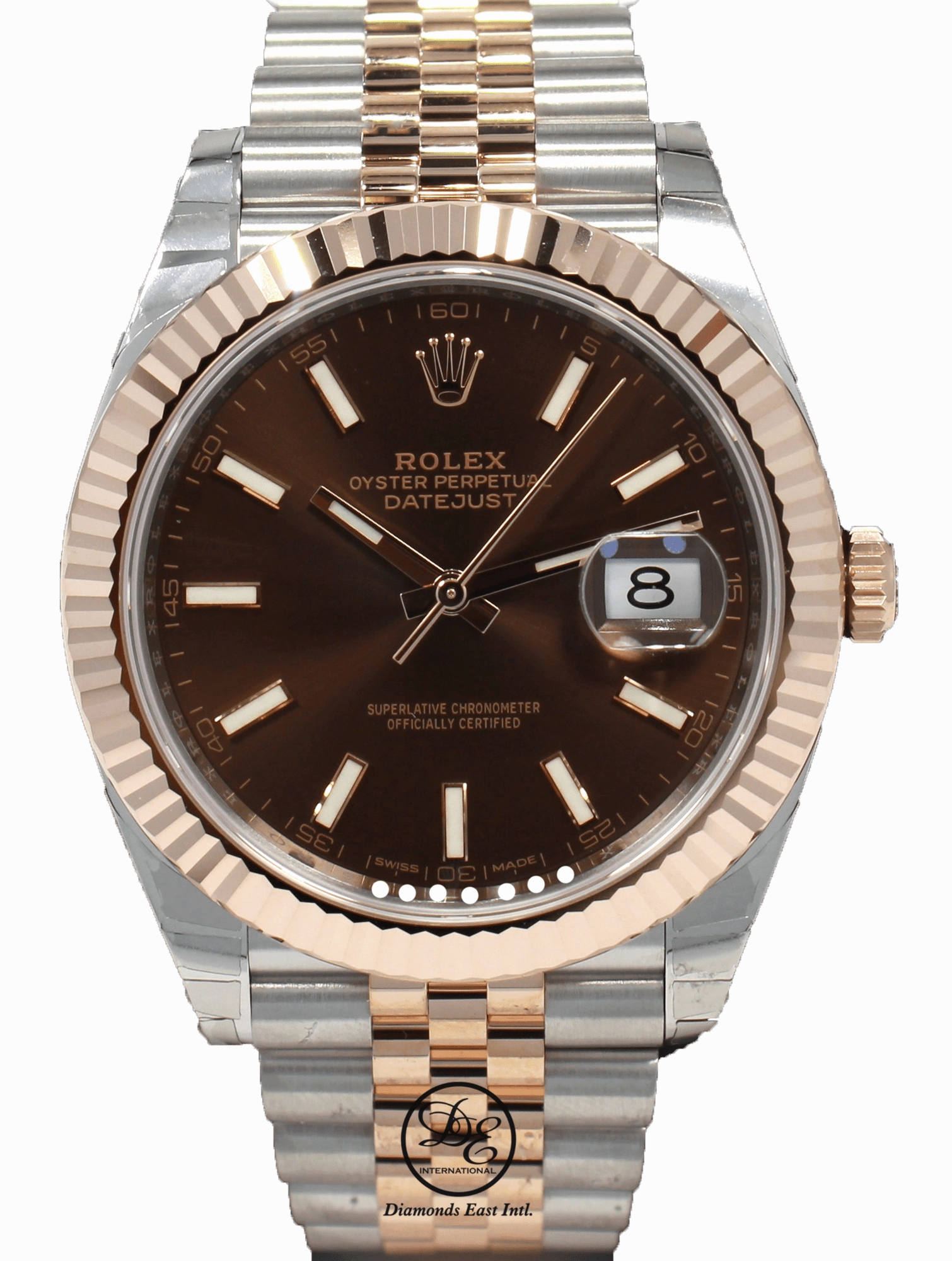 Rolex Datejust 41 126331 18k Rose Gold / SS  Oyster Perpetual Chocolate Dial Jubilee