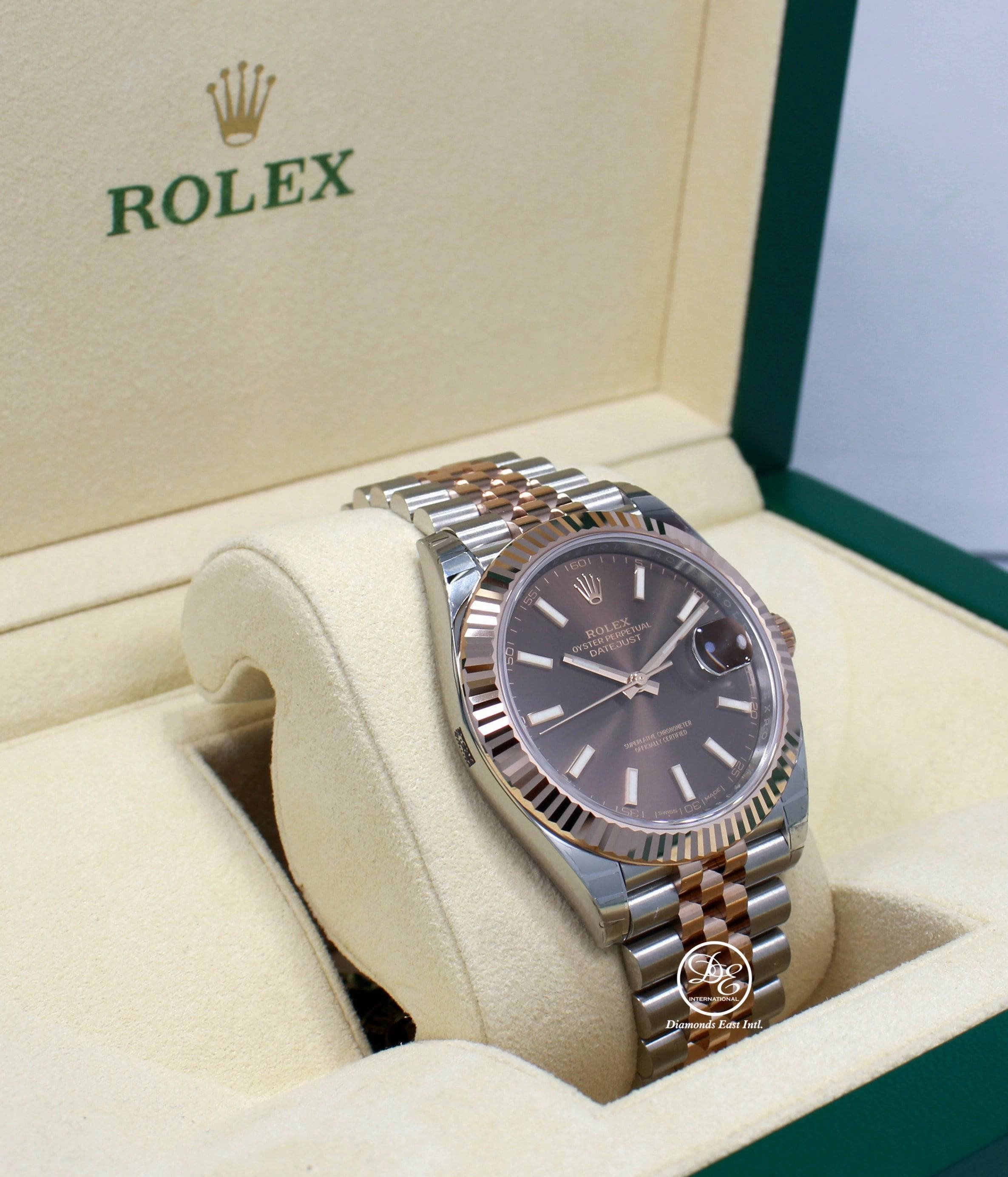 Rolex Datejust 41 126331 18k Rose Gold / SS  Oyster Perpetual Chocolate Dial Jubilee