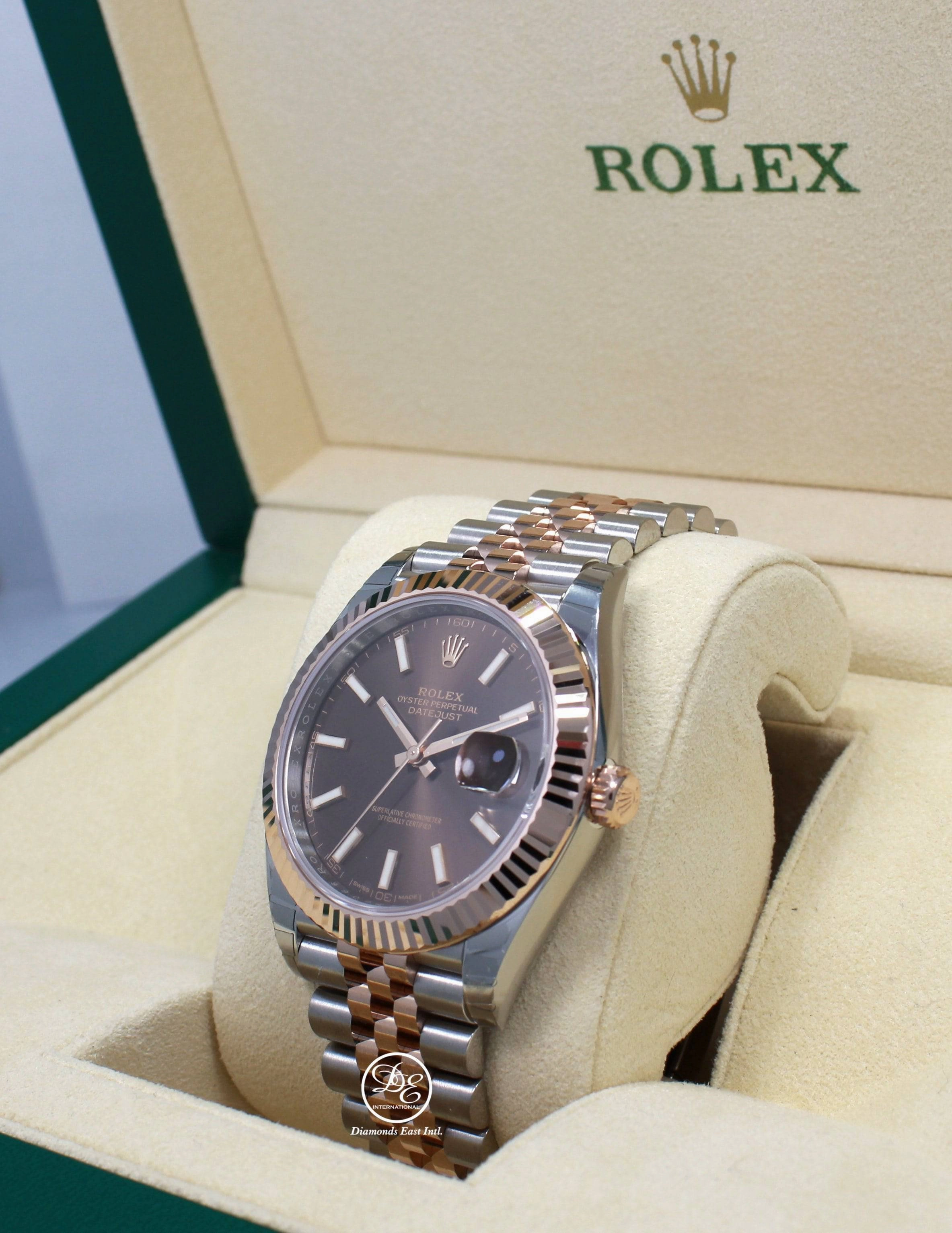 Rolex Datejust 41 126331 18k Rose Gold / SS  Oyster Perpetual Chocolate Dial Jubilee