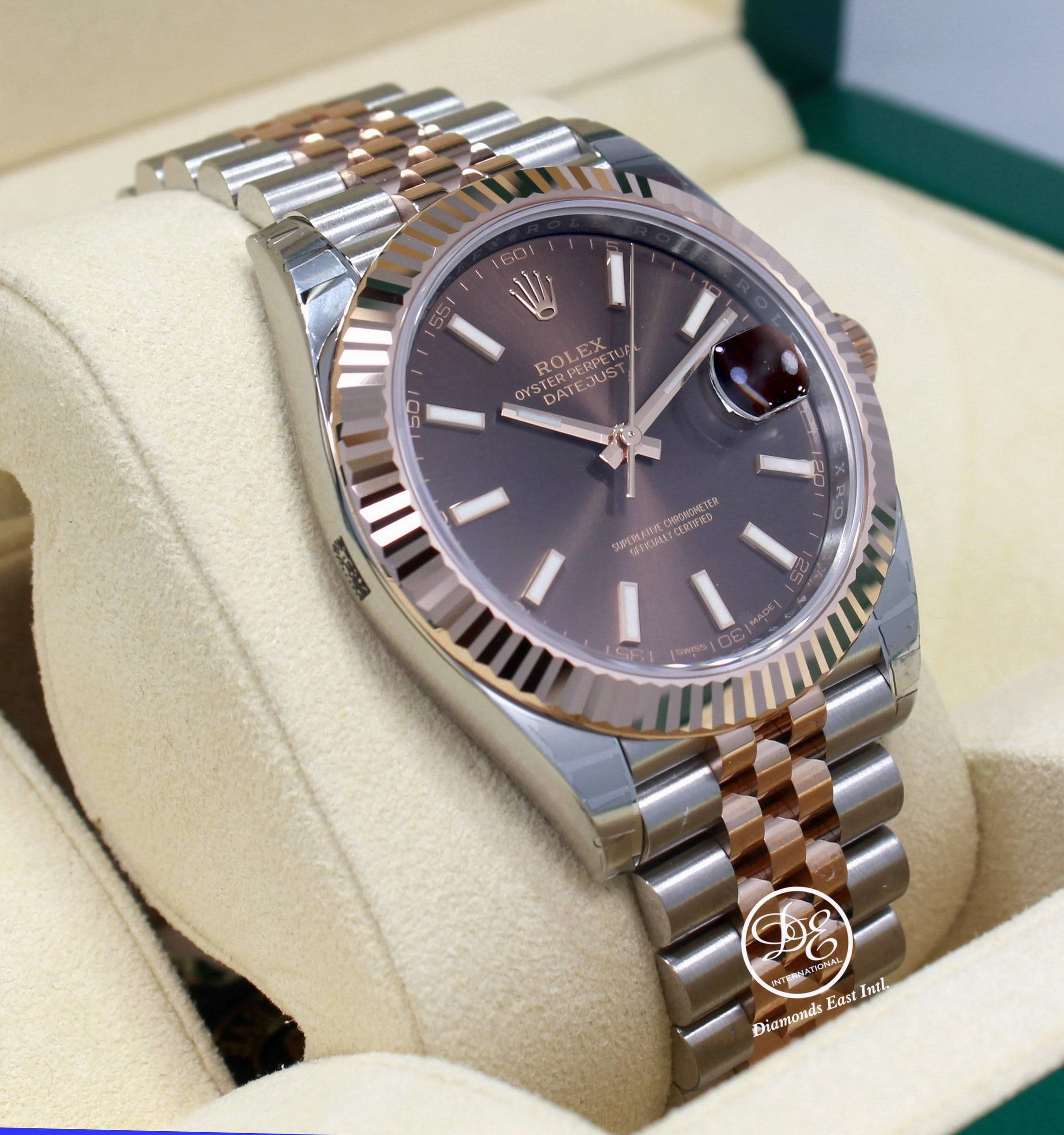 Rolex Datejust 41 126331 18k Rose Gold / SS  Oyster Perpetual Chocolate Dial Jubilee