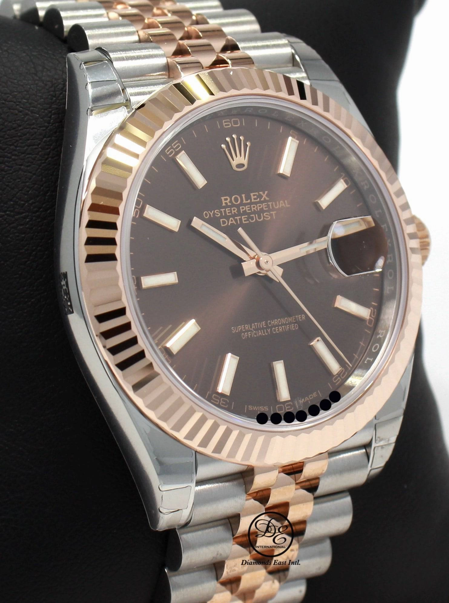 Rolex Datejust 41 126331 18k Rose Gold / SS  Oyster Perpetual Chocolate Dial Jubilee