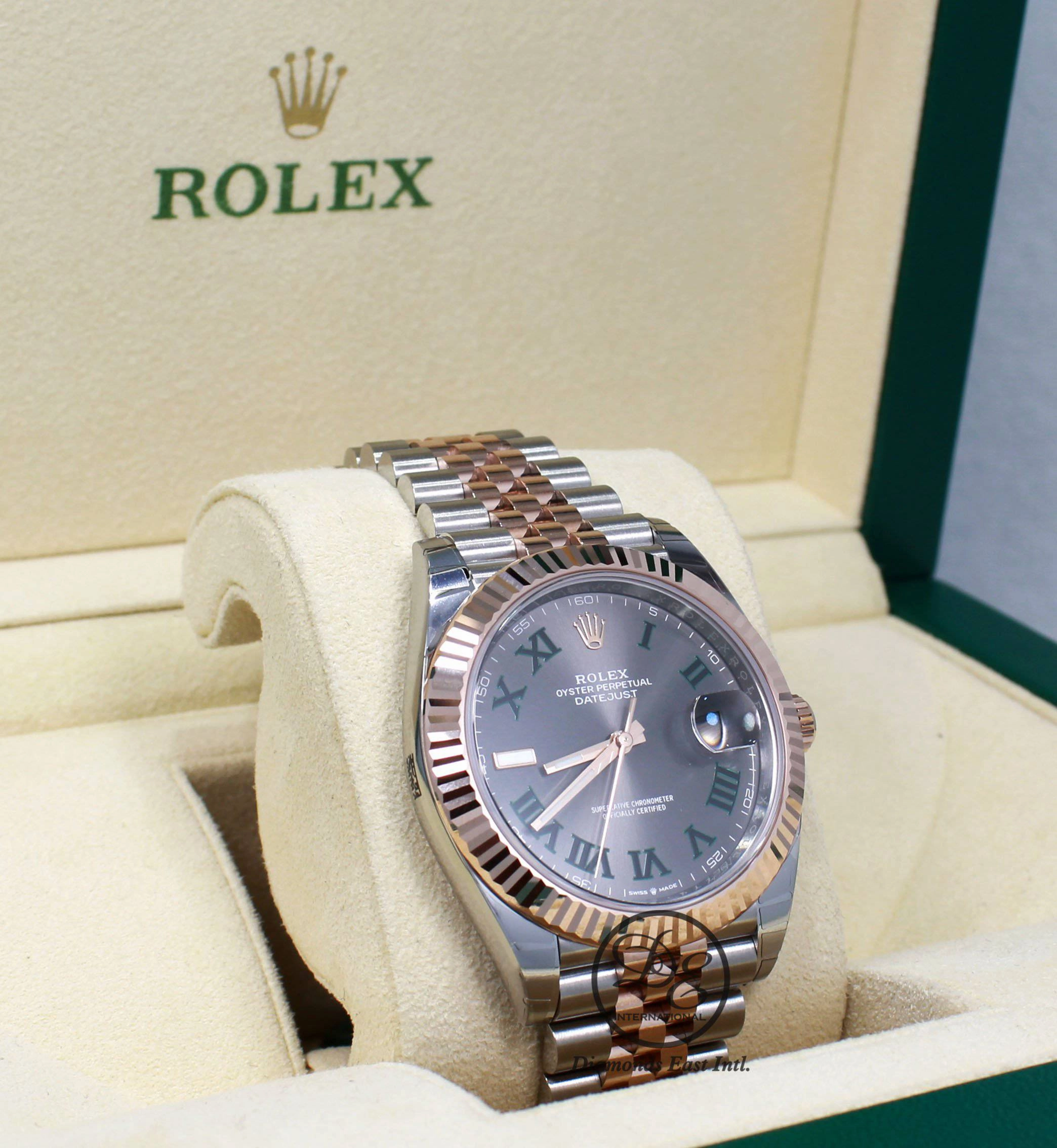 Rolex Datejust 41 126331 18k Rose Gold / SS  Oyster Perpetual FEDERER Roman Dial Jubilee UNWORN