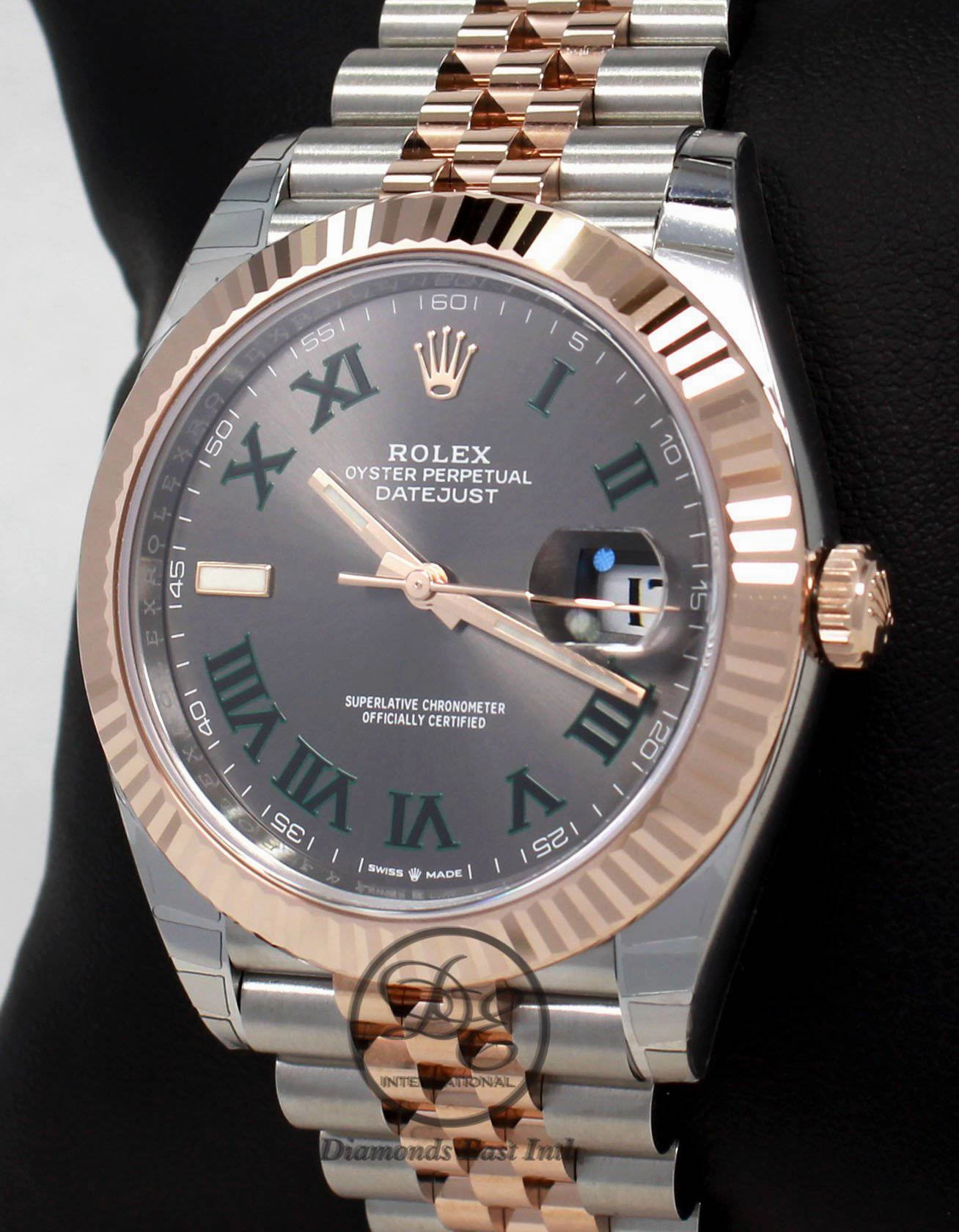 Rolex Datejust 41 126331 18k Rose Gold / SS  Oyster Perpetual FEDERER Roman Dial Jubilee UNWORN