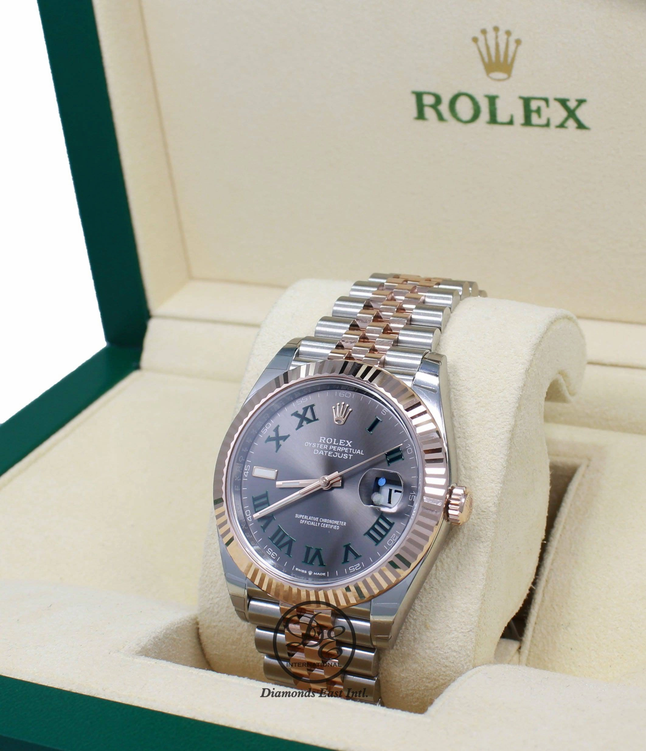 Rolex Datejust 41 126331 18k Rose Gold / SS  Oyster Perpetual FEDERER Roman Dial Jubilee UNWORN