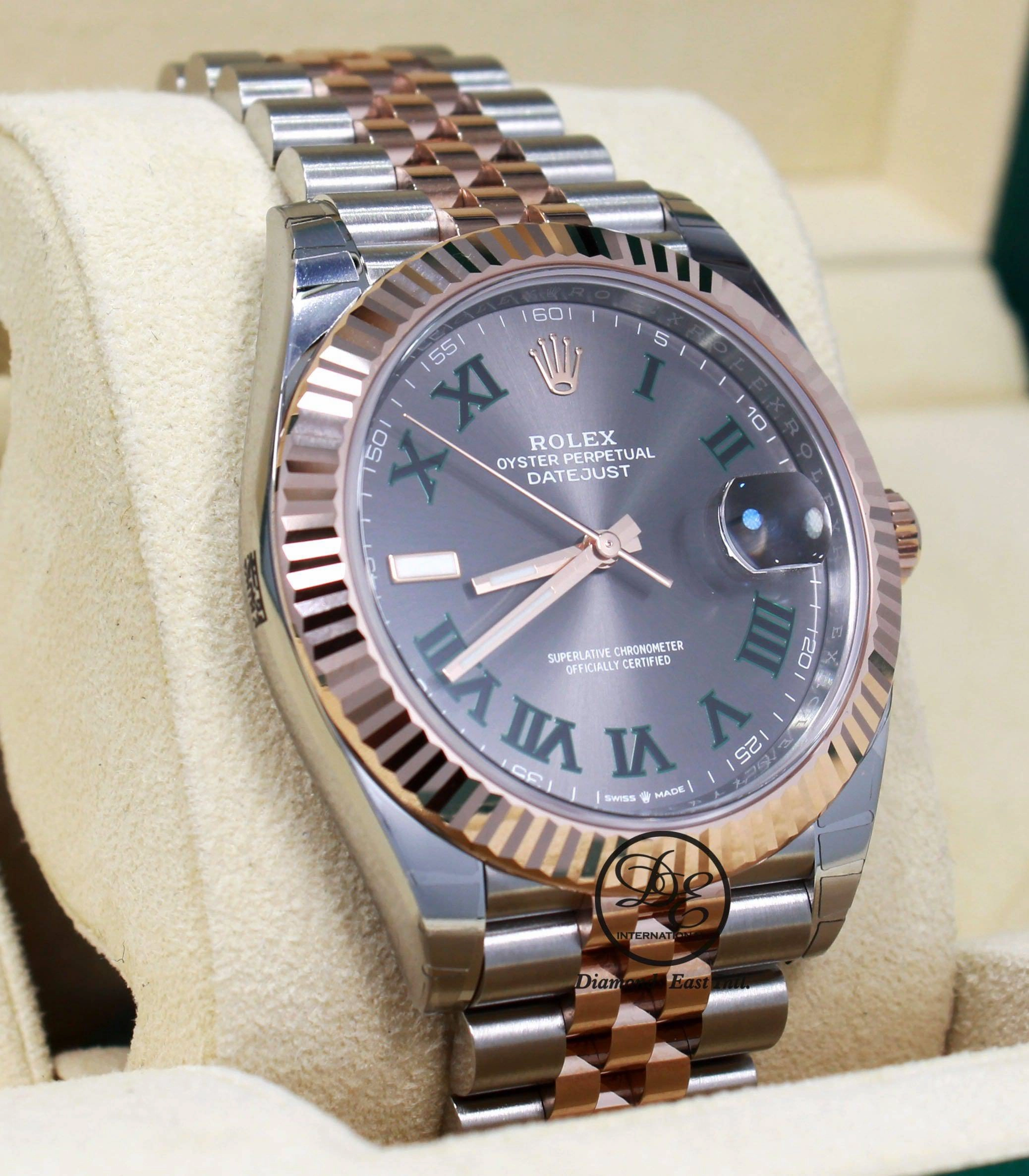 Rolex Datejust 41 126331 18k Rose Gold / SS  Oyster Perpetual FEDERER Roman Dial Jubilee UNWORN