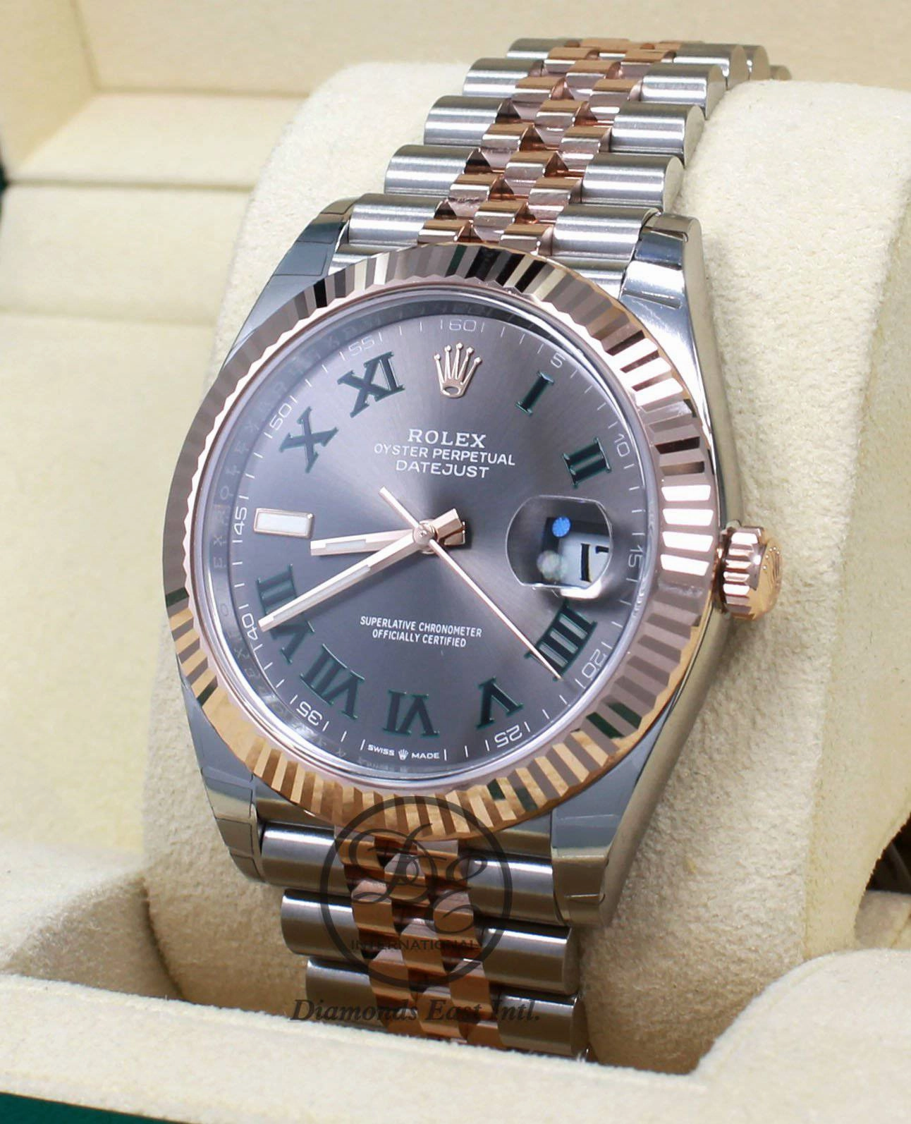 Rolex Datejust 41 126331 18k Rose Gold / SS  Oyster Perpetual FEDERER Roman Dial Jubilee UNWORN