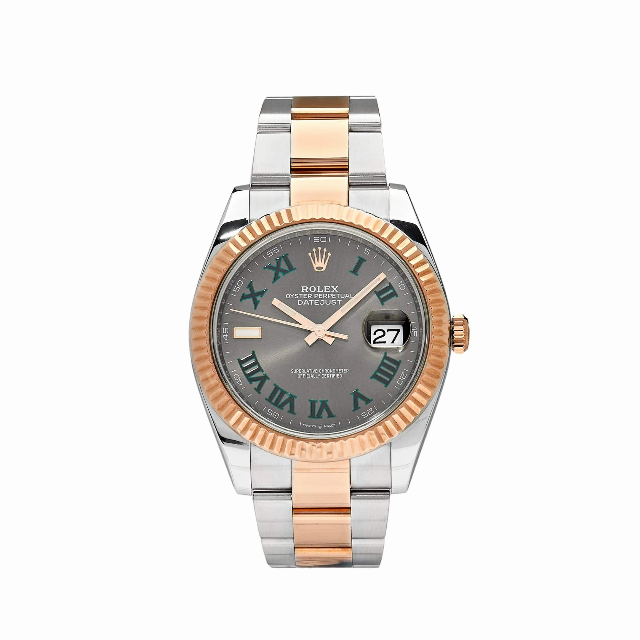 Rolex Datejust 41 126331 'Wimbledon' Rose Gold Stainless Steel