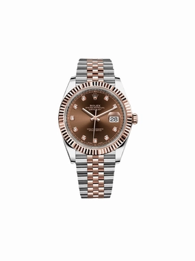 Rolex Datejust 41 126331 Rose Gold Stainless Steel Chocolate Diamond Dial Jubilee