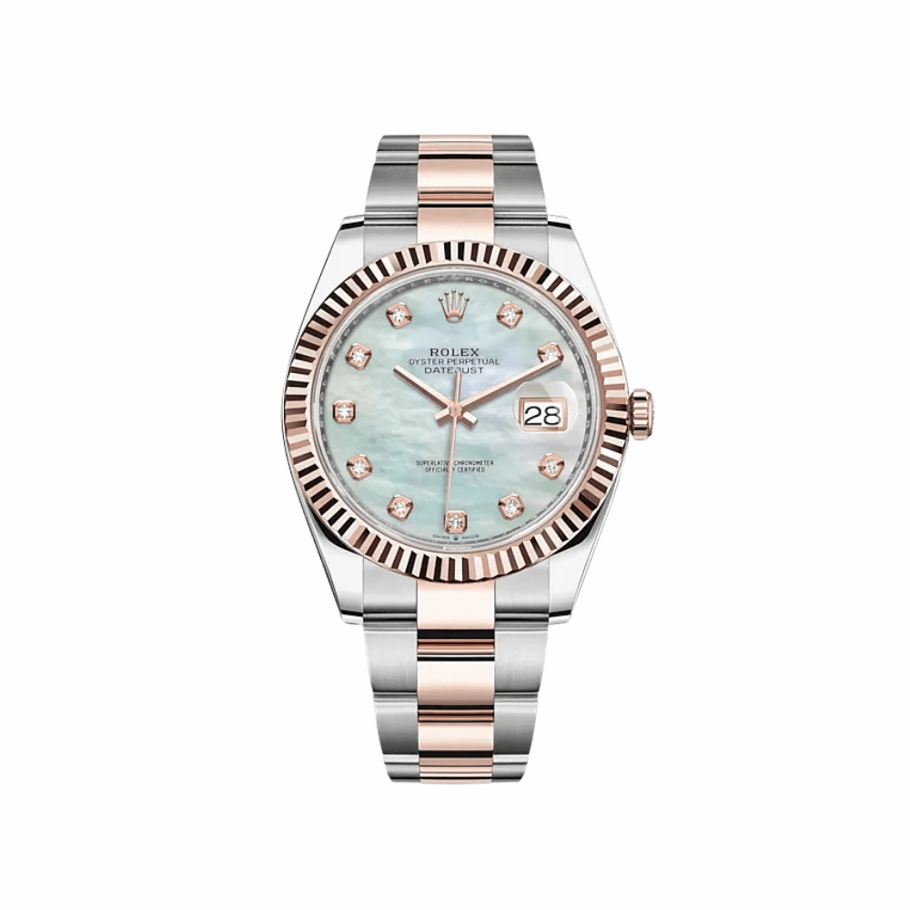 Rolex Datejust 41 126331 Rose Gold Stainless Steel MOP Diamond Dial