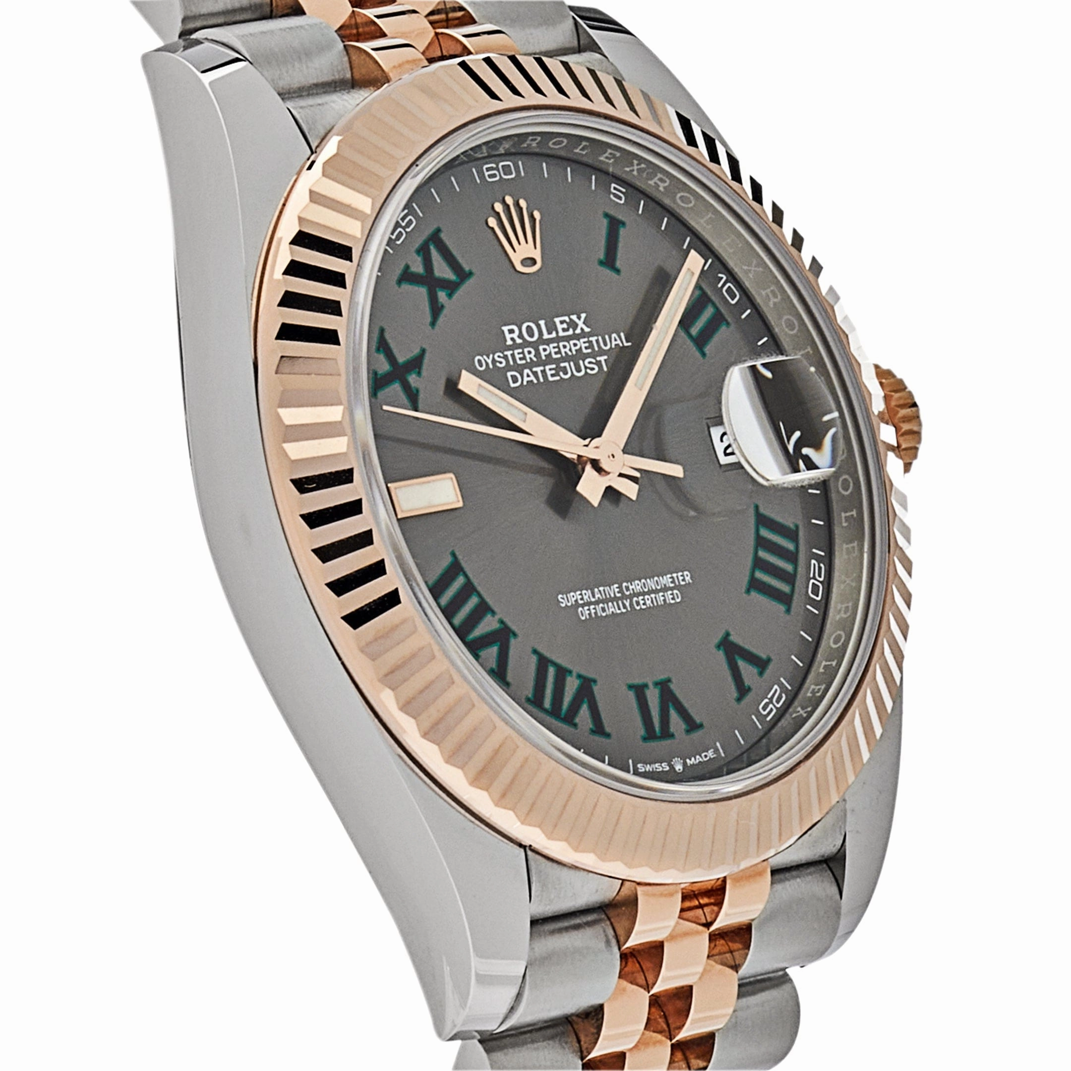Rolex Datejust 41 126331 Rose Gold Stainless Steel Wimbledon Dial Jubilee