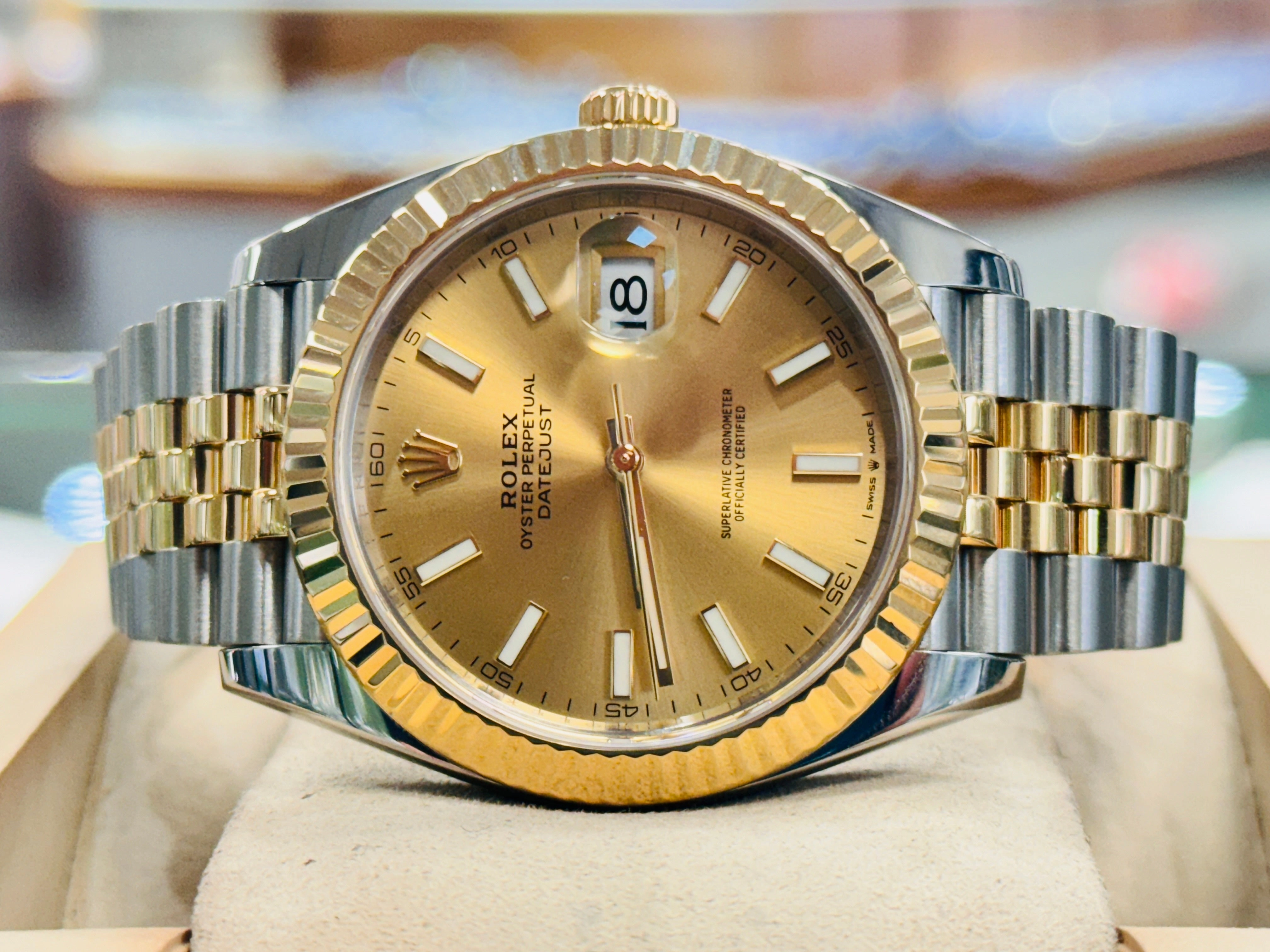 Rolex Datejust 41 126333 Two Tone Champagne Index Dial  Jubilee MINT