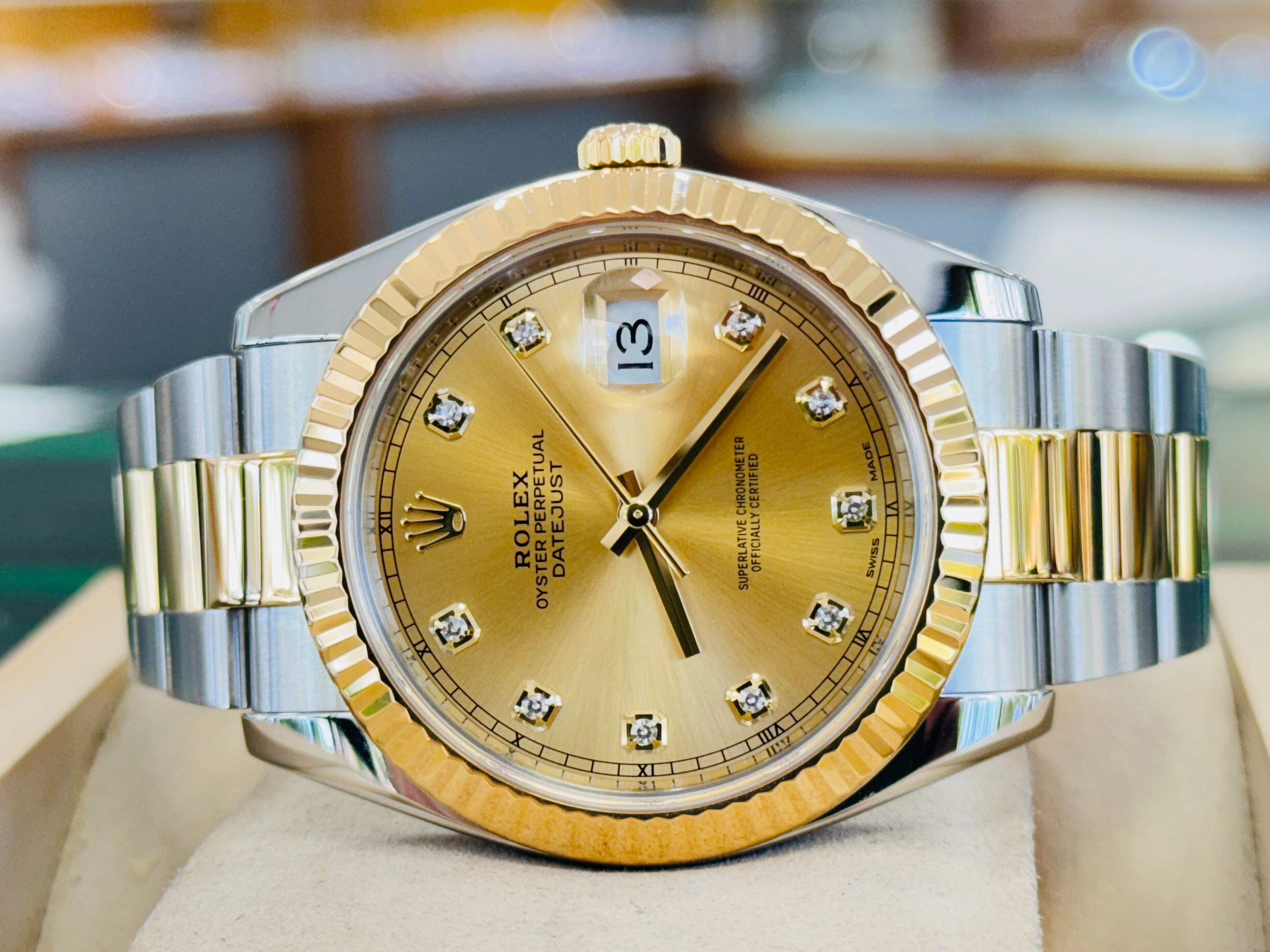 Rolex Datejust 41 126333 Two Tone Oyster Champagne Diamond Dial MINT Box and Papers