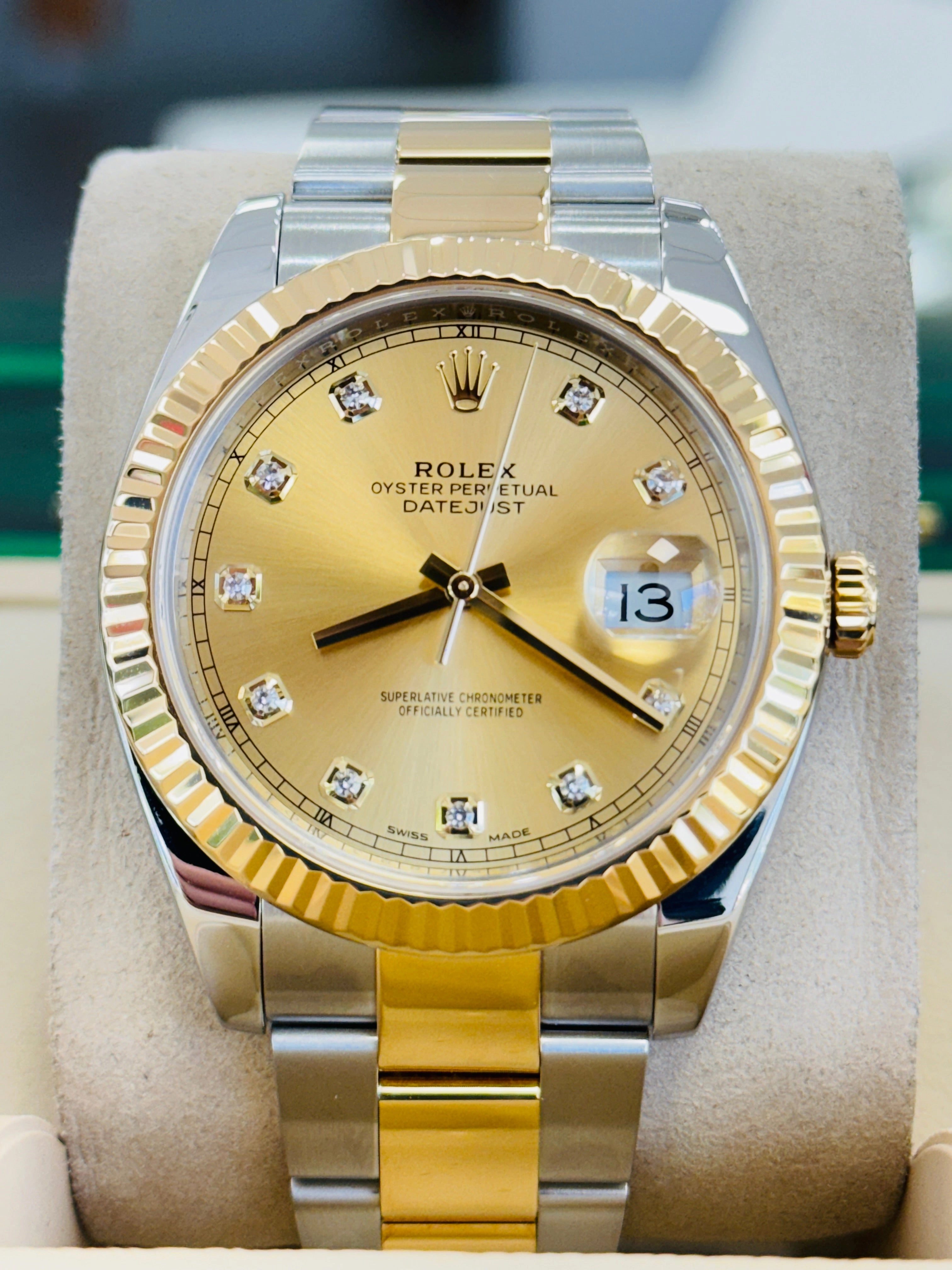 Rolex Datejust 41 126333 Two Tone Oyster Champagne Diamond Dial MINT Box and Papers