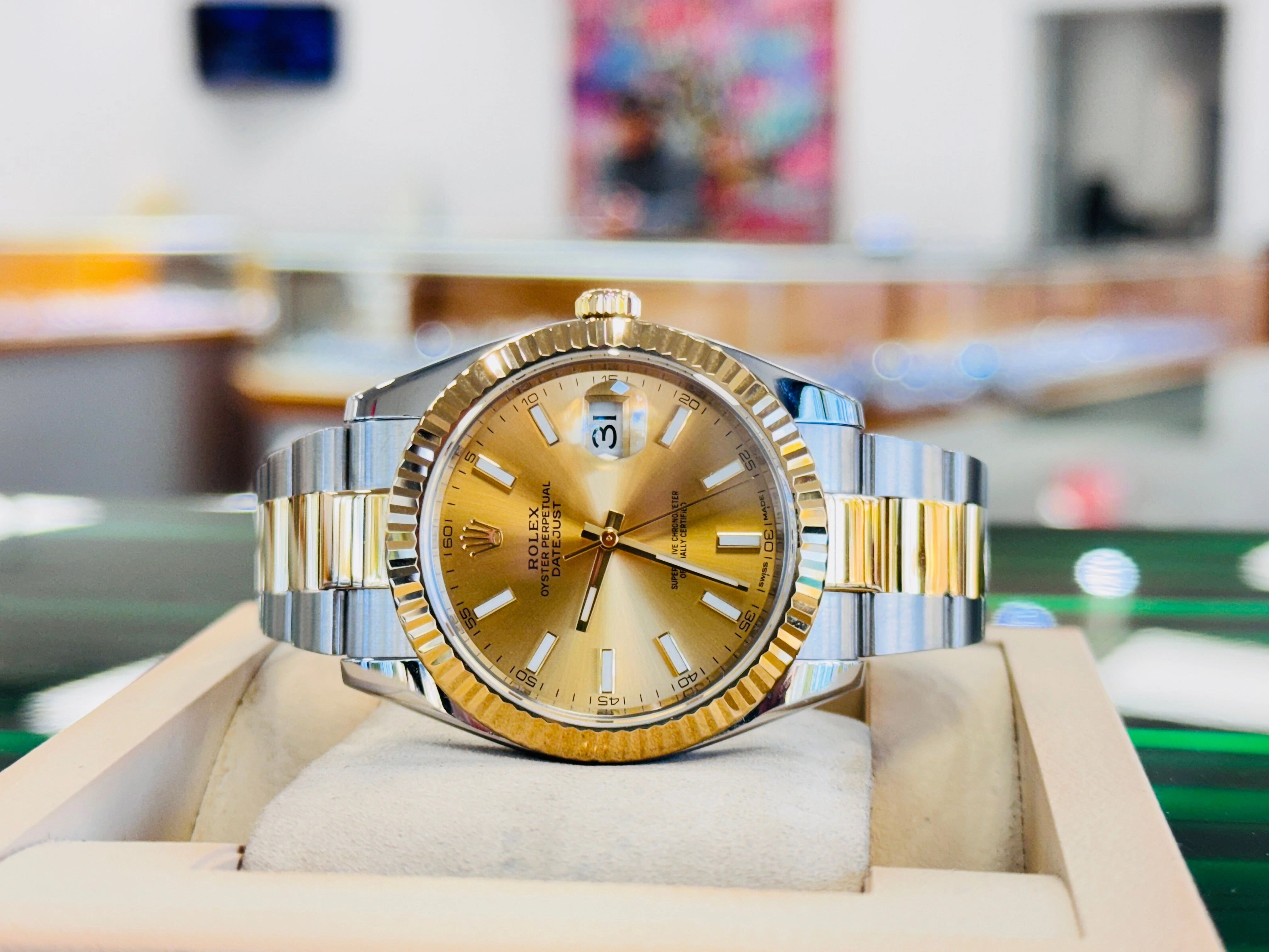 Rolex Datejust 41 126333 Two Tone Oyster Champagne Index Dial MINT Box and Papers