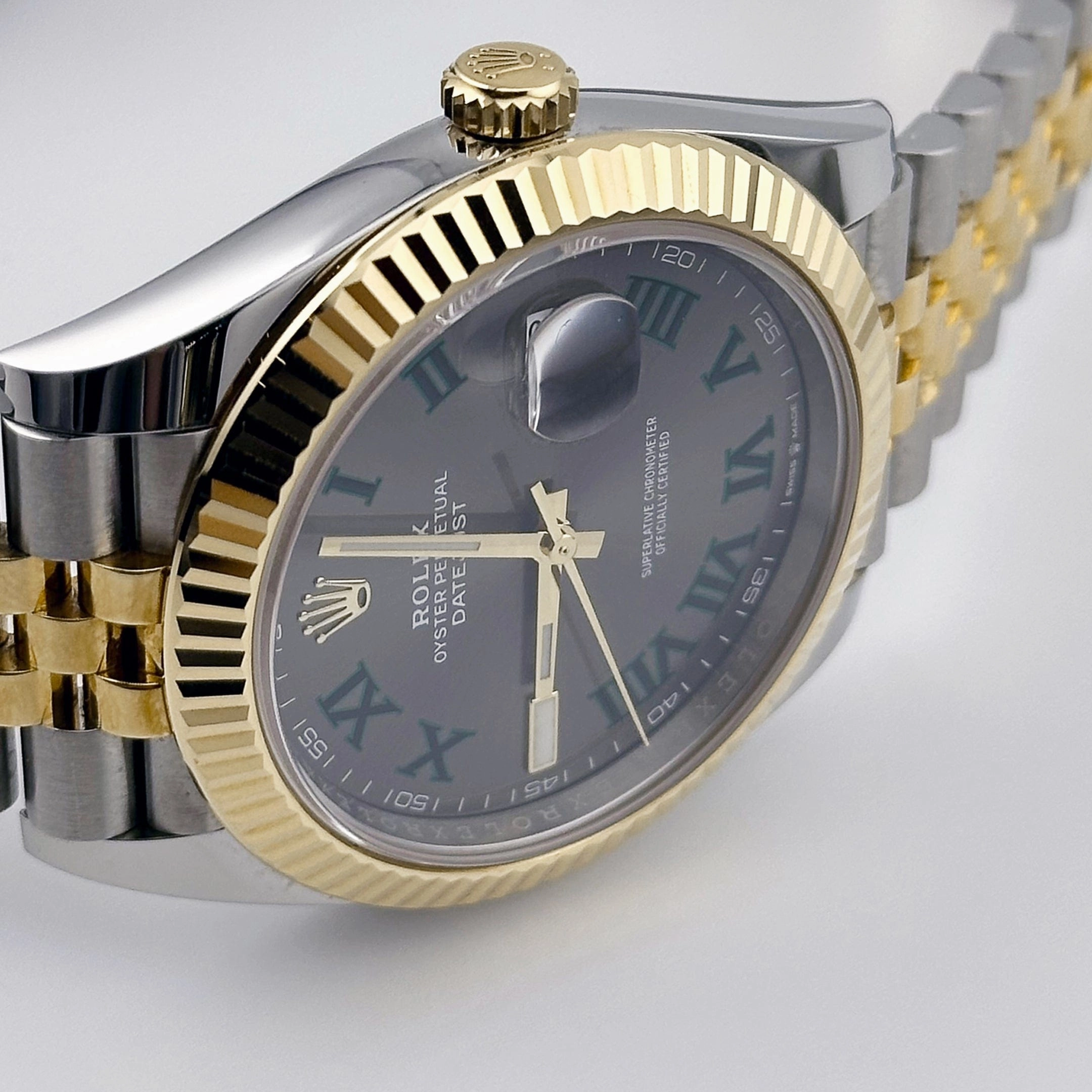 Rolex Datejust 41 126333 Wimbledon Yellow Gold Stainless Steel Slate Dial Jubilee (2020)
