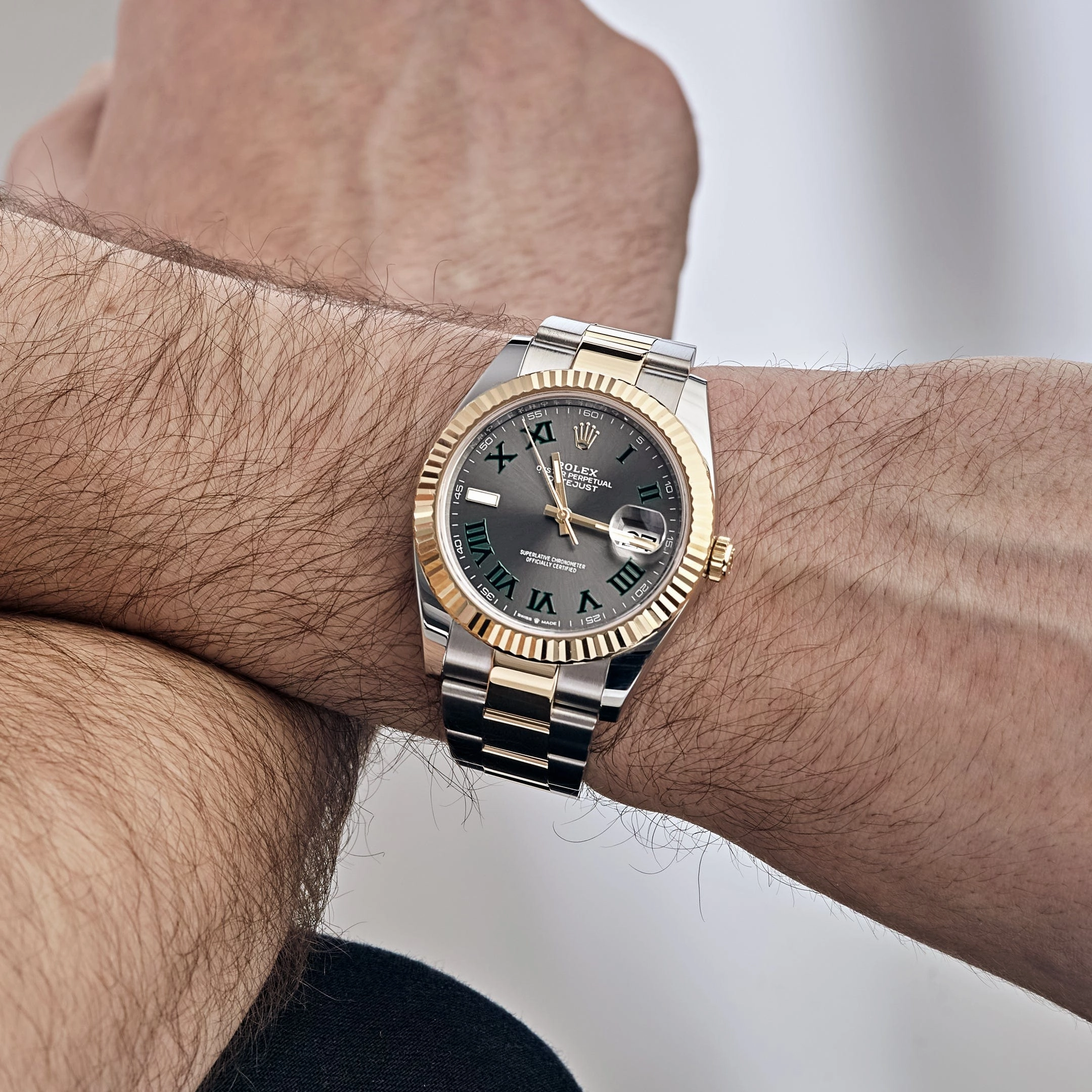 Rolex Datejust 41 126333 Yellow Gold Stainless Steel Wimbledon Slate Dial Oyster (2024)