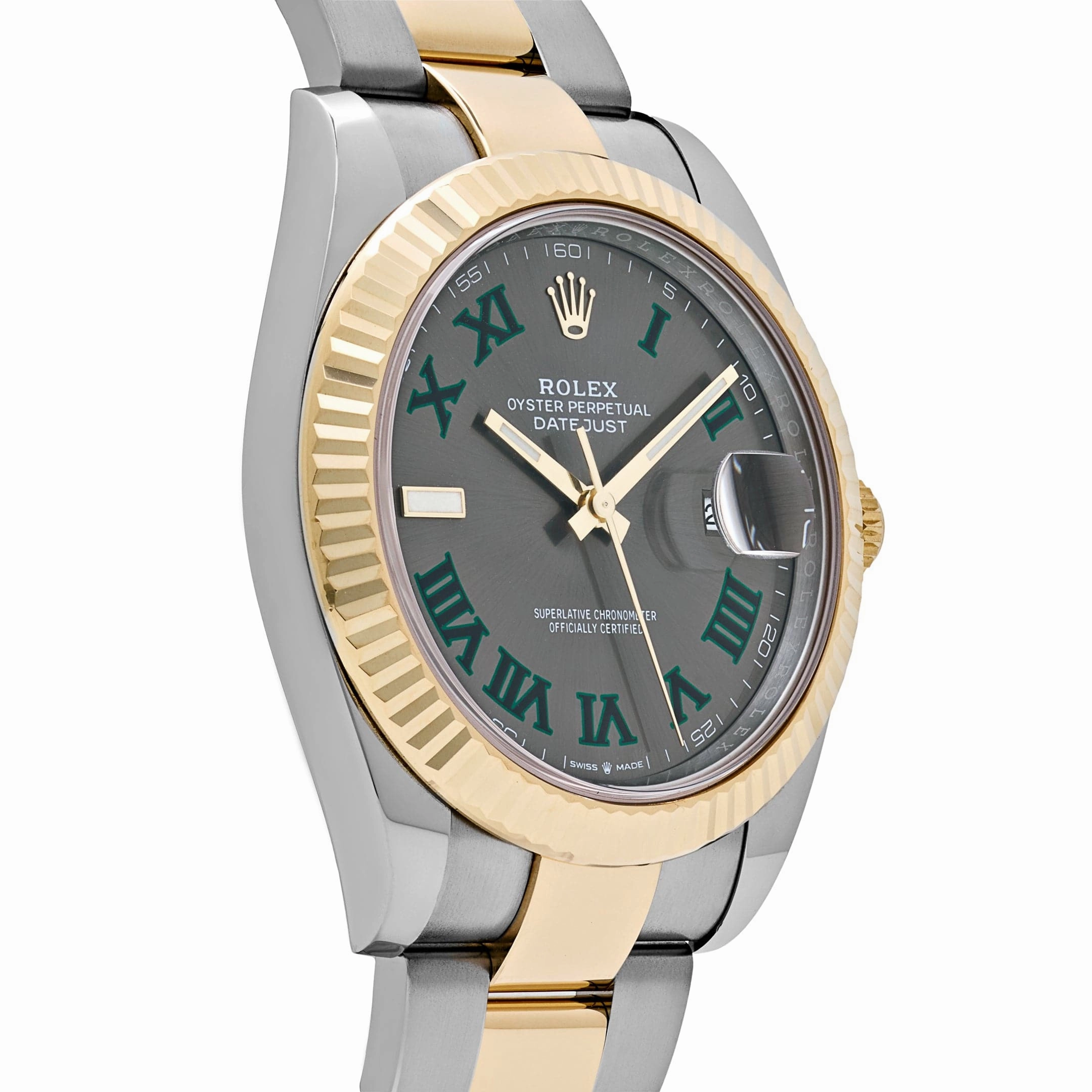 Rolex Datejust 41 126333 Yellow Gold Stainless Steel Wimbledon Slate Dial Oyster (2024)
