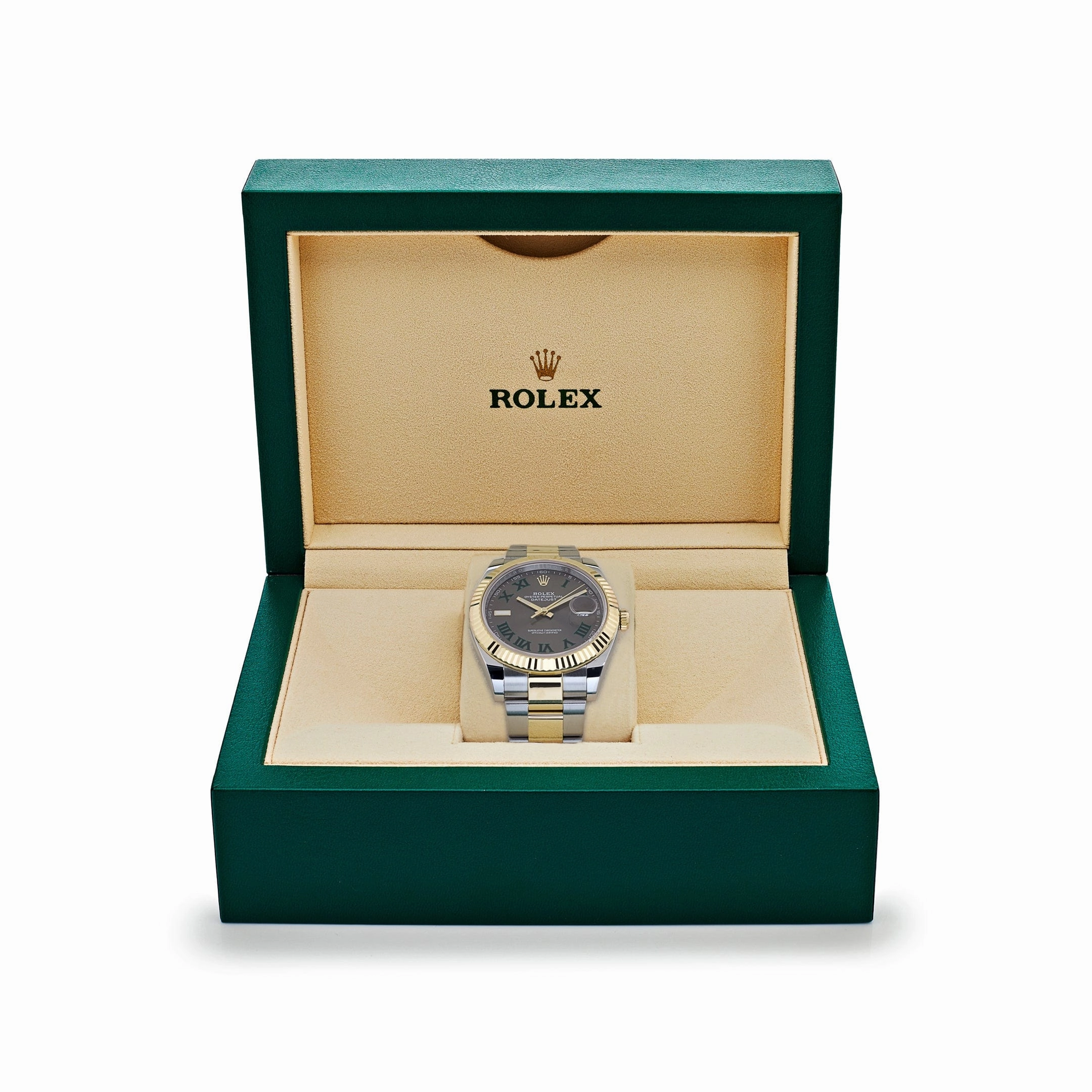 Rolex Datejust 41 126333 Yellow Gold Stainless Steel Wimbledon Slate Dial Oyster (2024)