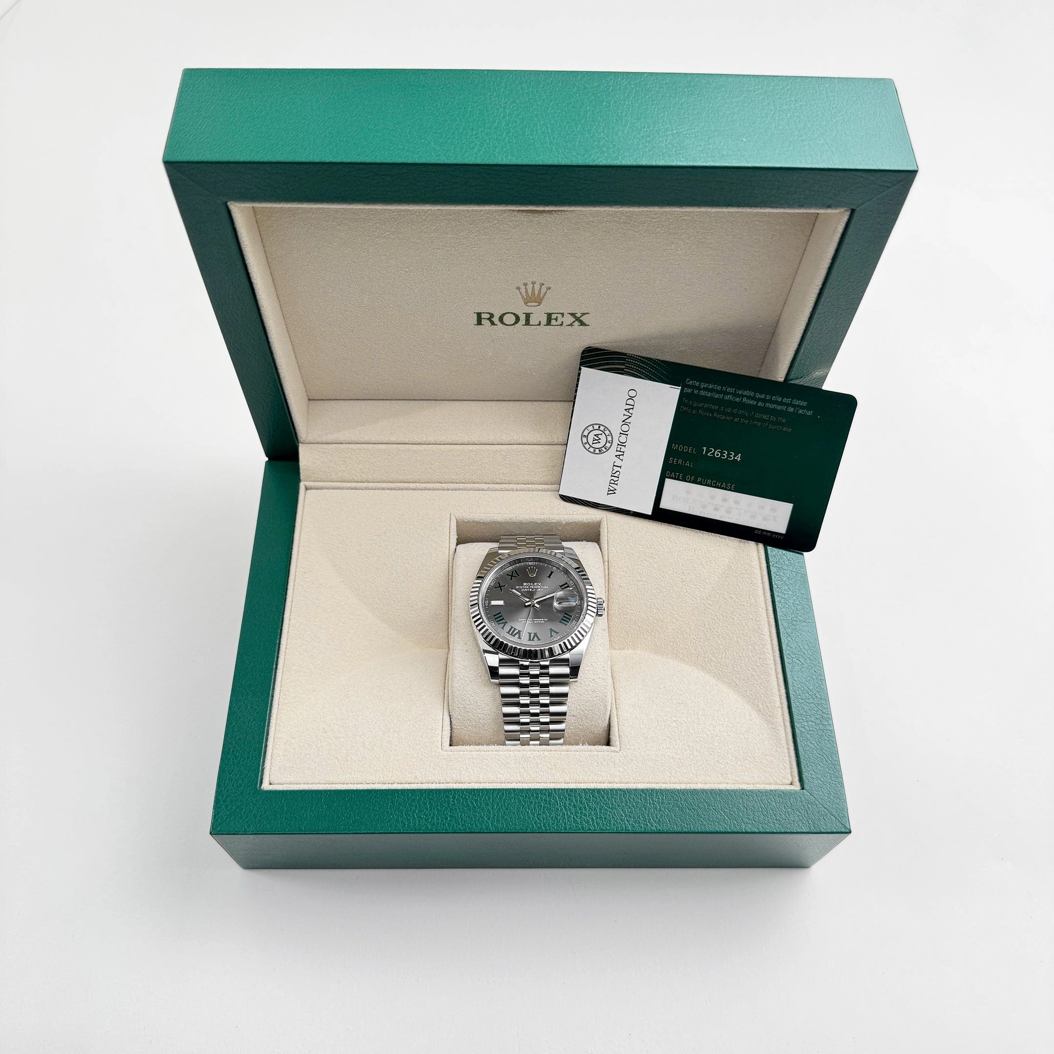 Rolex Datejust 41 126334 'Wimbledon' Stainless Steel Slate Dial Jubilee (2022)