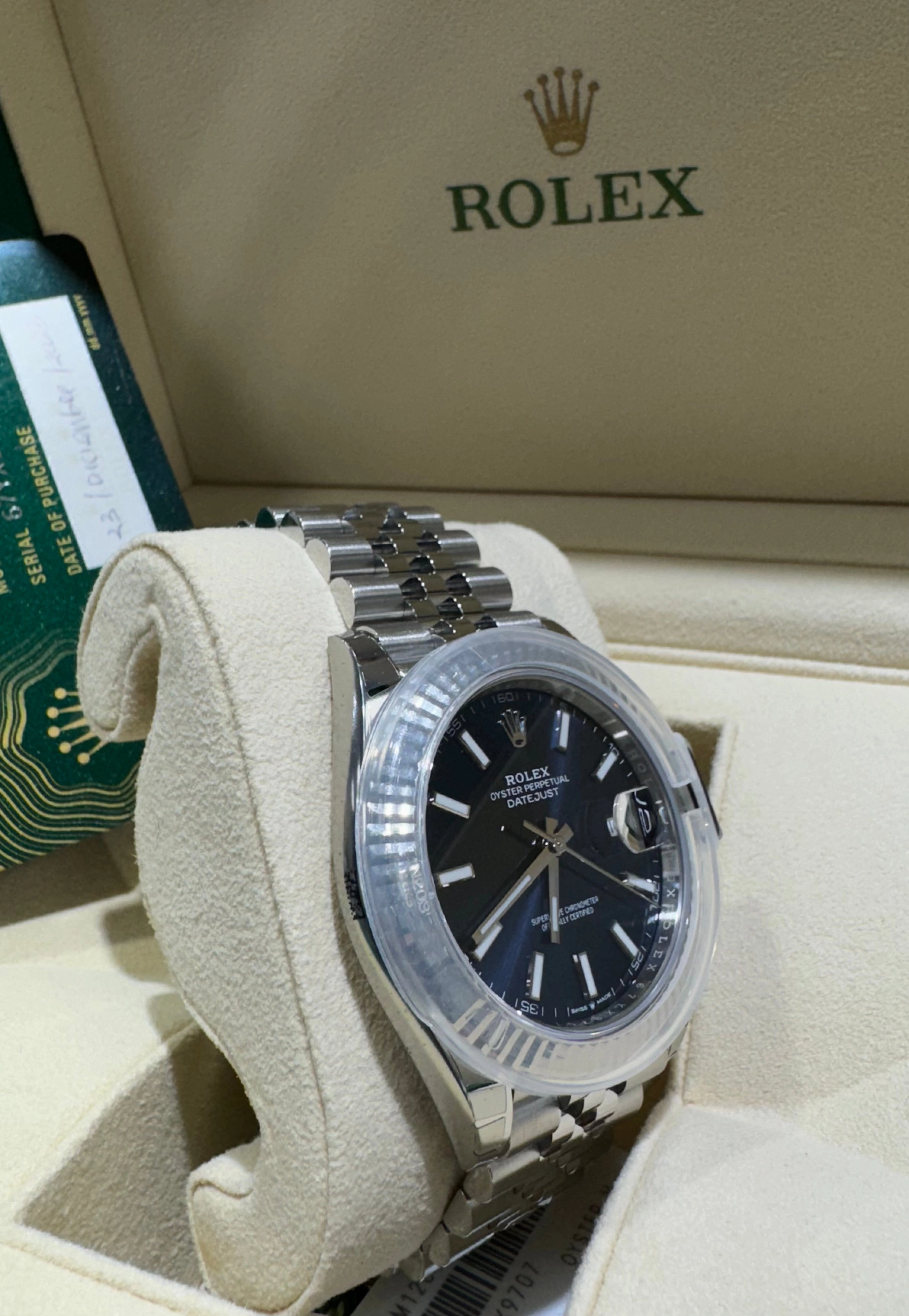 Rolex DateJust 41 126334 Blue Stick Jubilee Steel Unworn Box and Papers