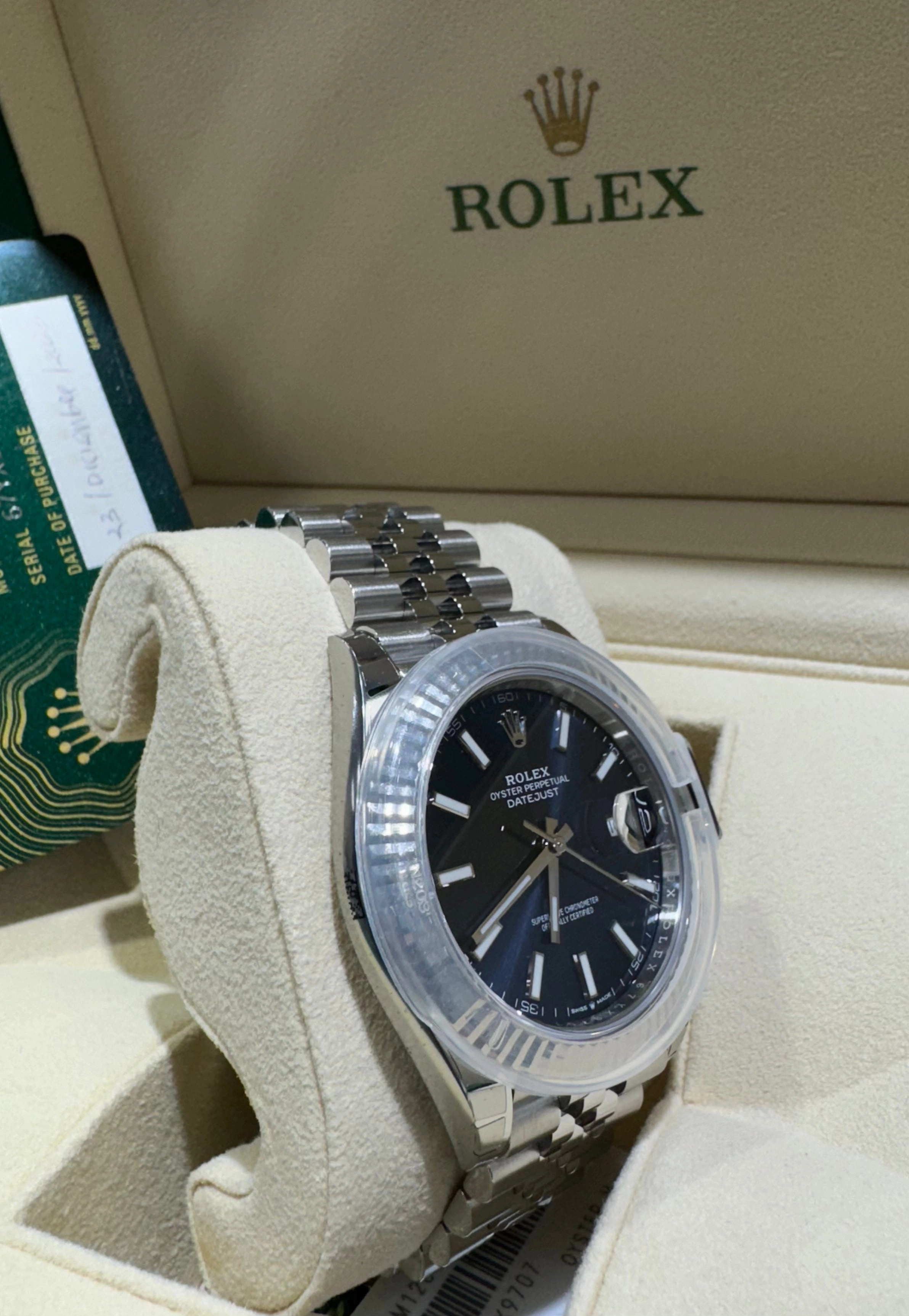 Rolex DateJust 41 126334 Blue Stick Jubilee Steel Unworn Box and Papers