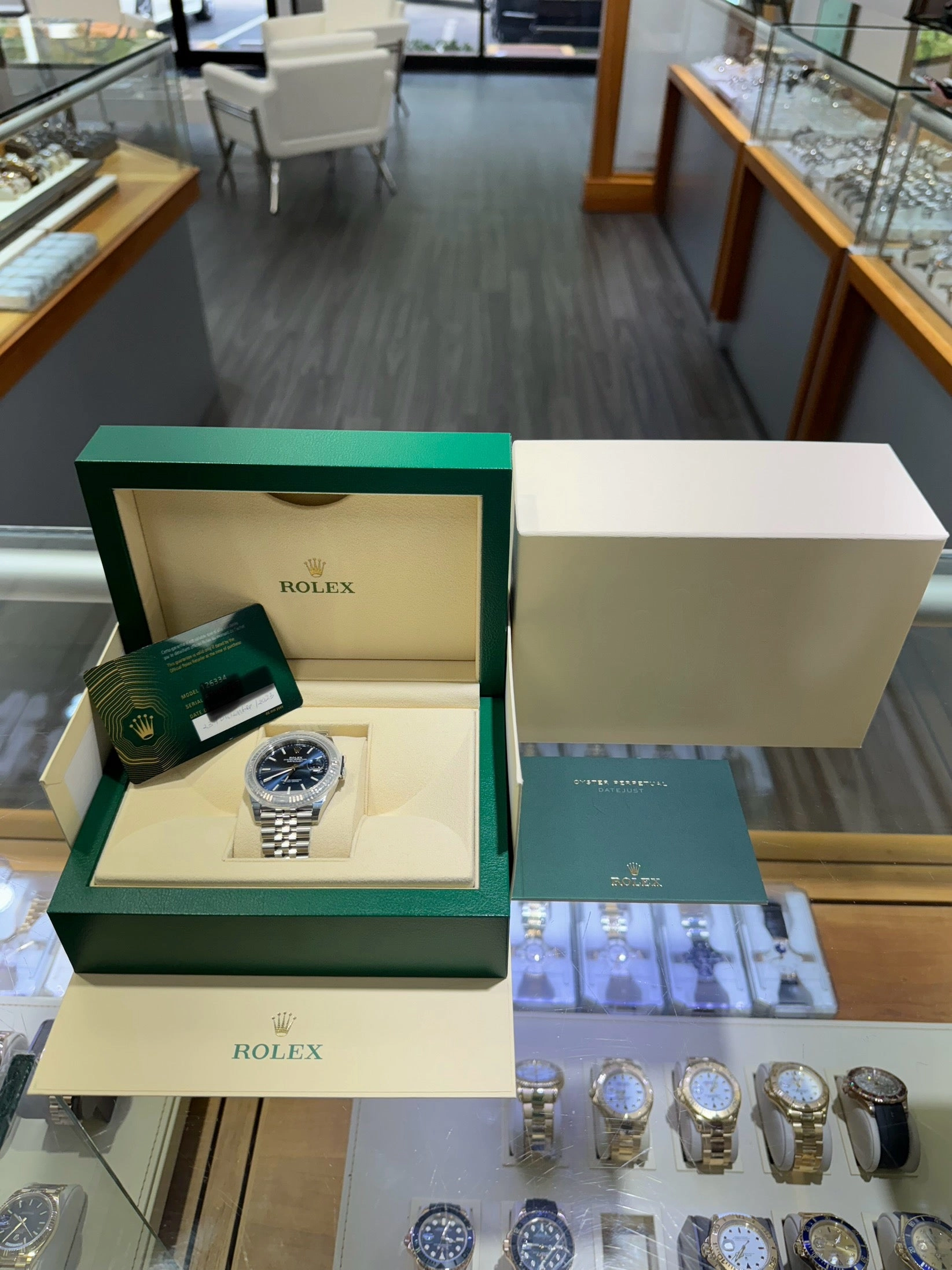 Rolex DateJust 41 126334 Blue Stick Jubilee Steel Unworn Box and Papers
