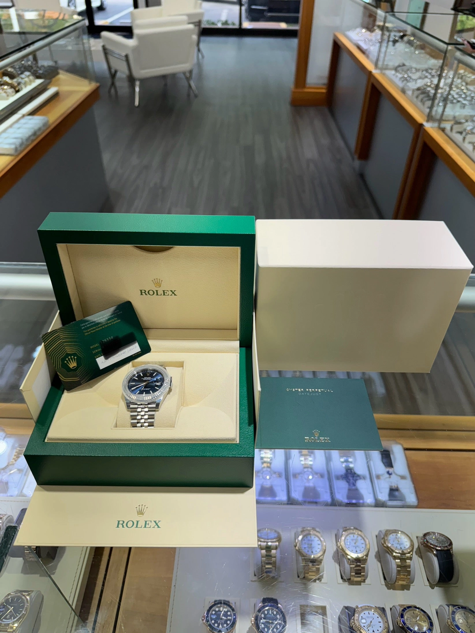 Rolex DateJust 41 126334 Blue Stick Jubilee Steel Unworn Box and Papers