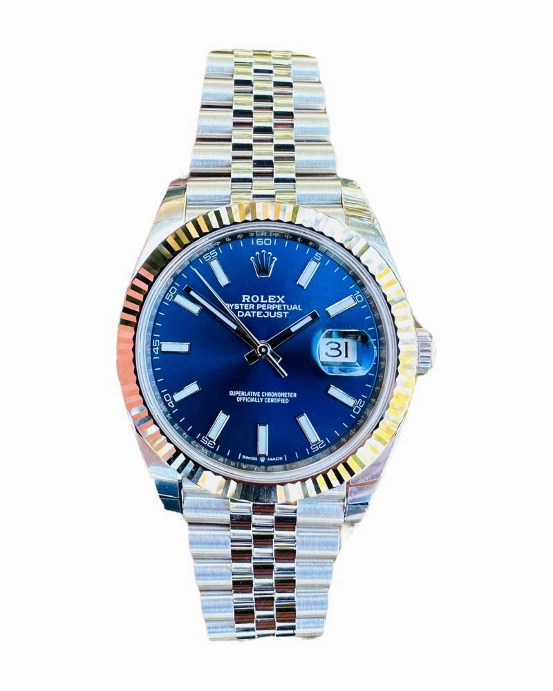Rolex DateJust 41 126334 Blue Stick Jubilee Steel Unworn Box and Papers