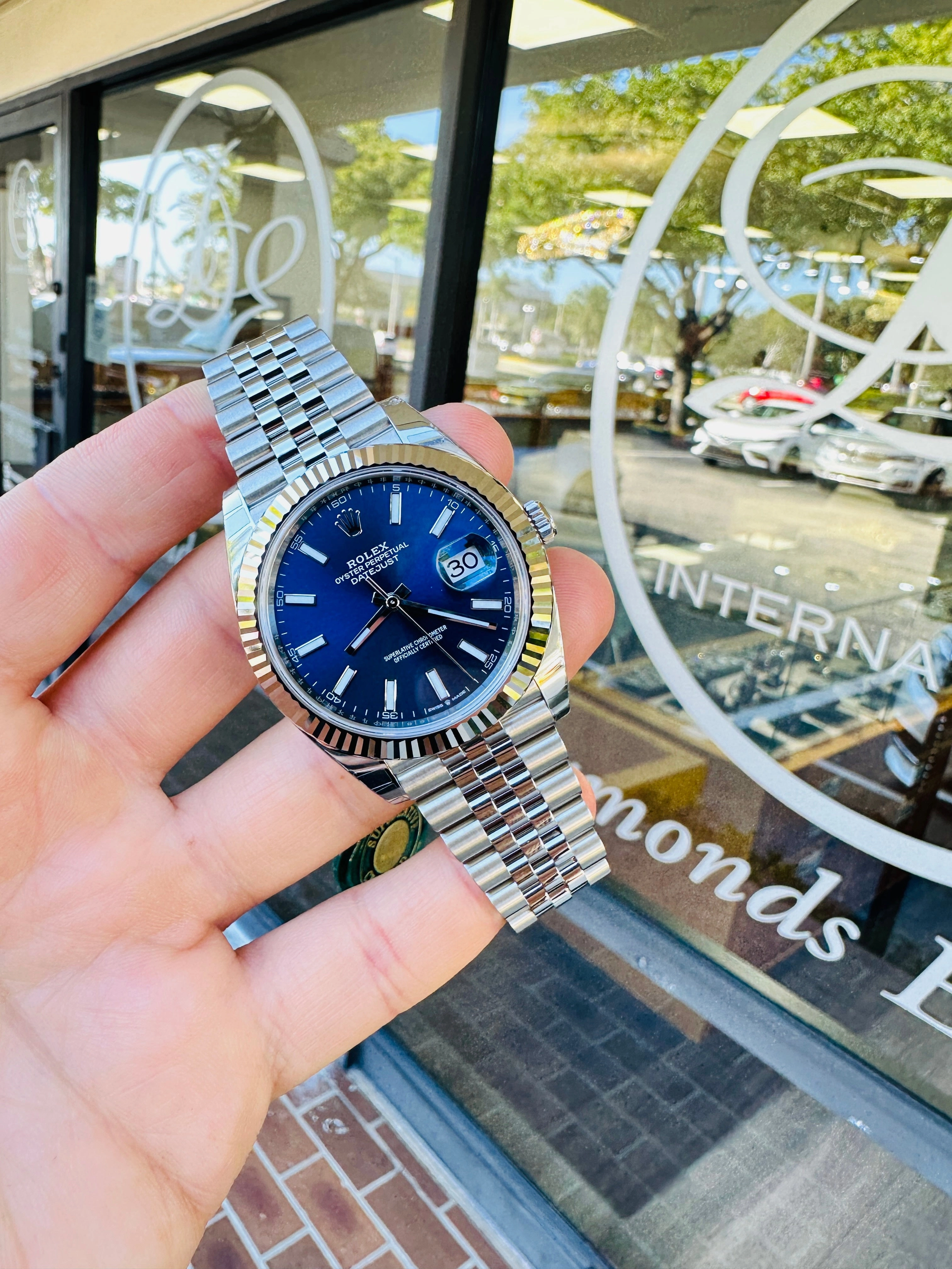 Rolex DateJust 41 126334 Blue Stick Jubilee Steel Unworn Box and Papers