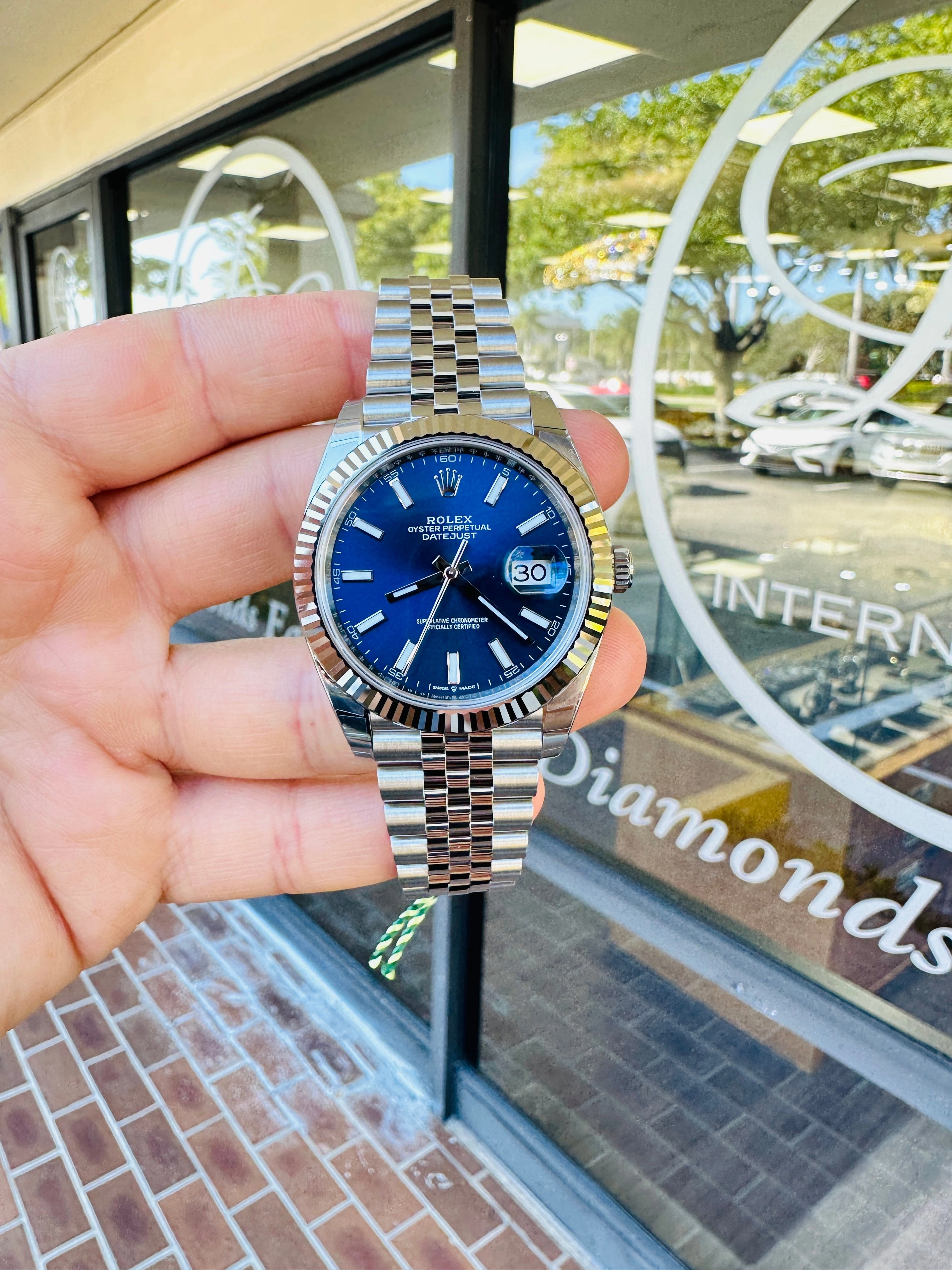 Rolex DateJust 41 126334 Blue Stick Jubilee Steel Unworn Box and Papers
