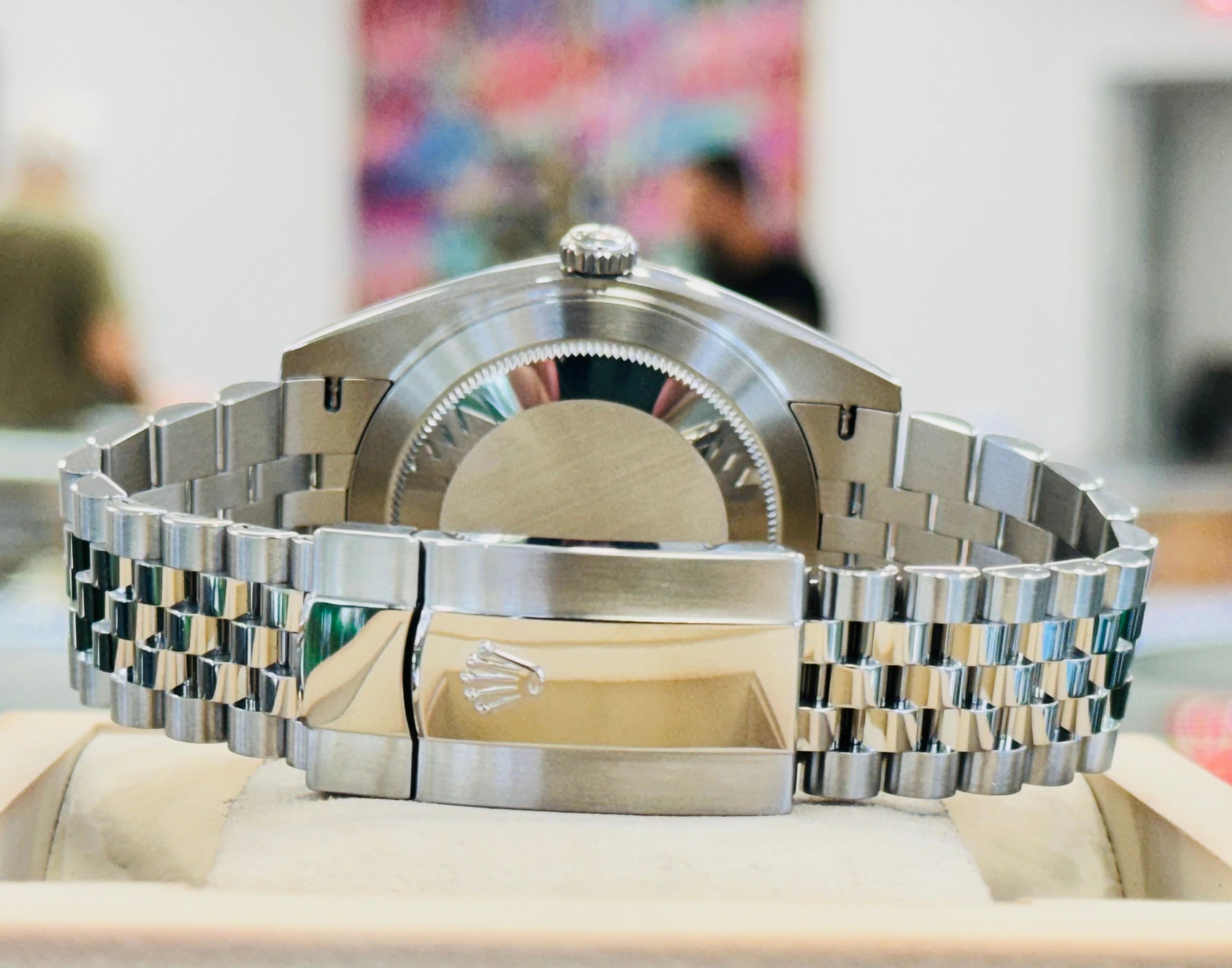 Rolex Datejust 41 126334  Jubilee Bracelet Factory Blue Diamond Dial Fluted Bezel MINT Box and Papers