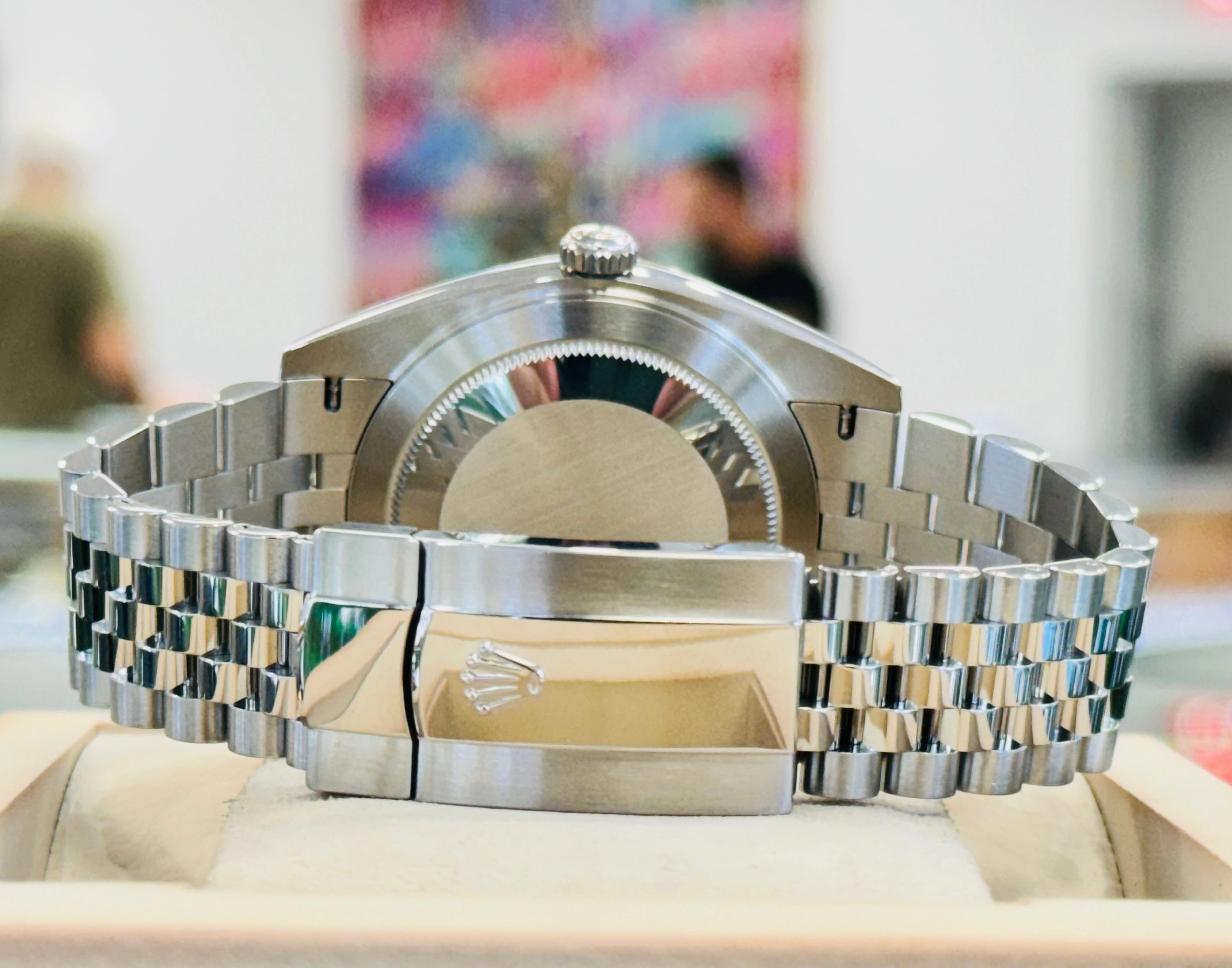 Rolex Datejust 41 126334  Jubilee Bracelet Factory Blue Diamond Dial Fluted Bezel MINT Box and Papers