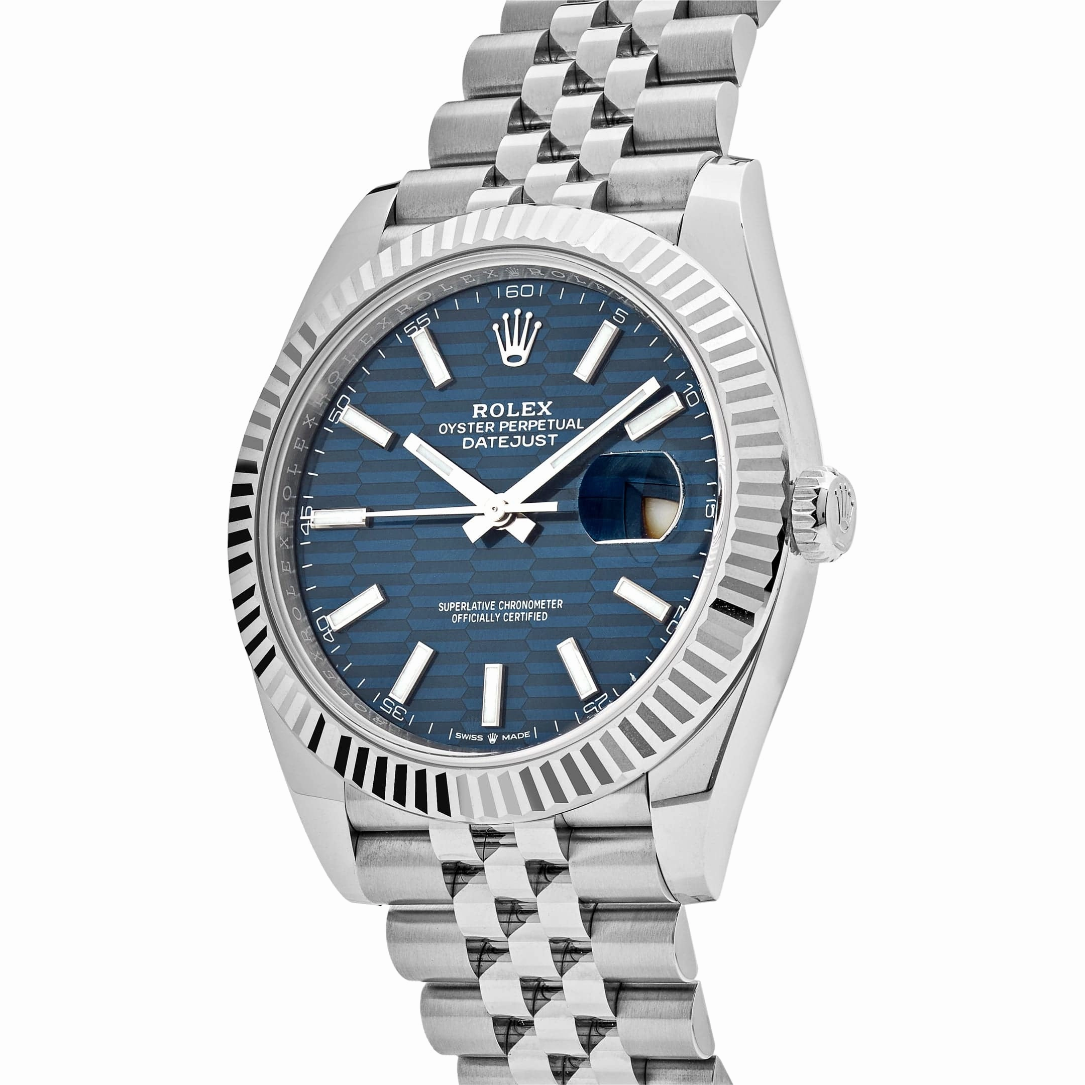 Rolex Datejust 41 126334 Stainless Steel Fluted Motif Blue Dial Jubilee (2023)