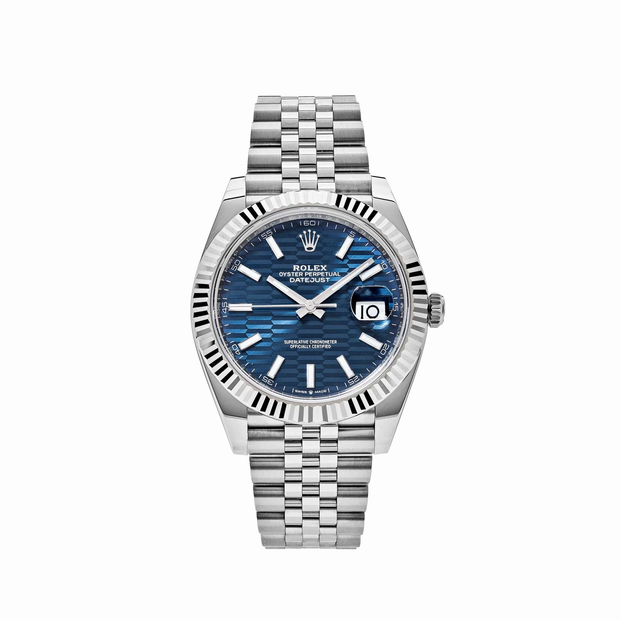 Rolex Datejust 41 126334 Stainless Steel Fluted Motif Blue Dial Jubilee (2023)