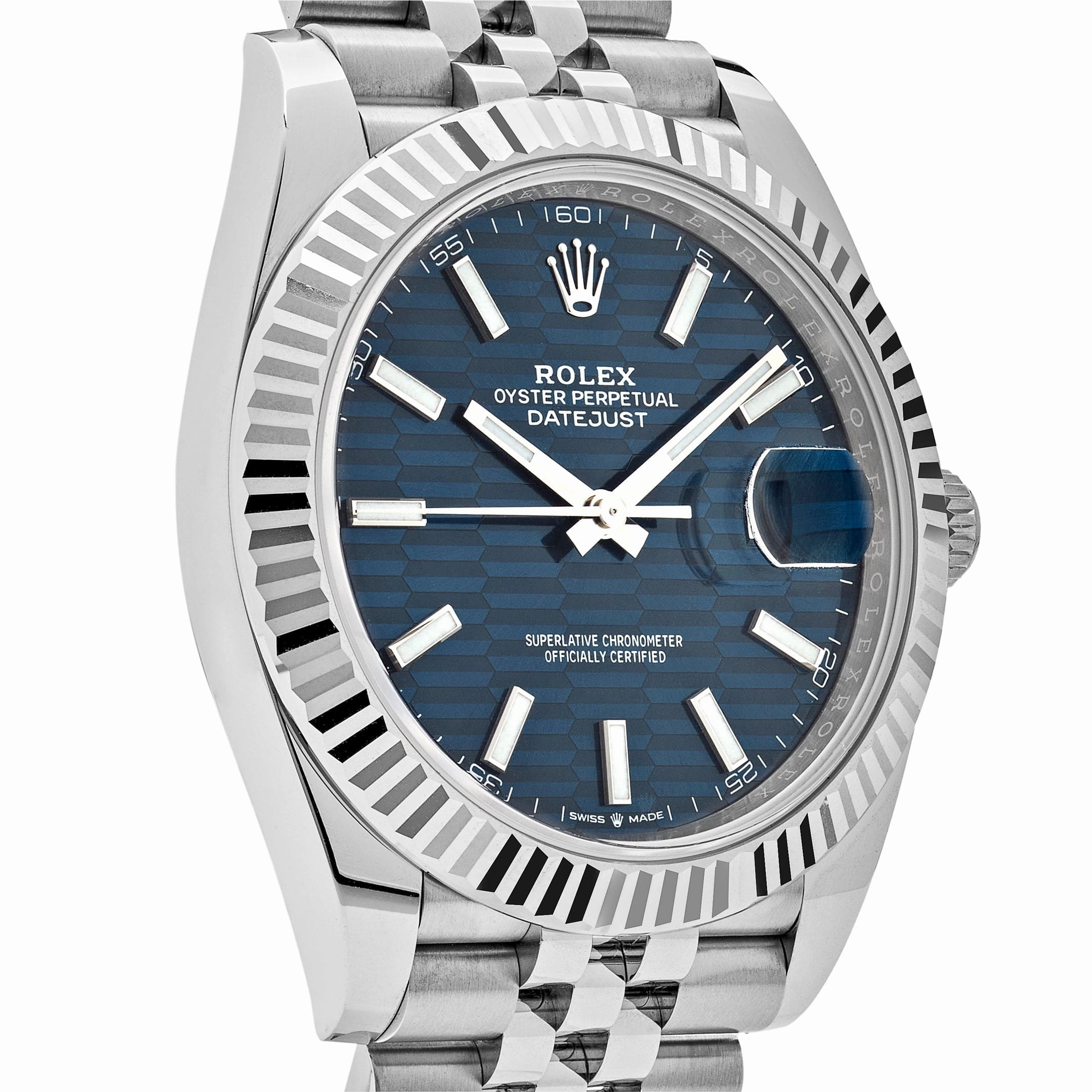 Rolex Datejust 41 126334 Stainless Steel Fluted Motif Blue Dial Jubilee (2023)