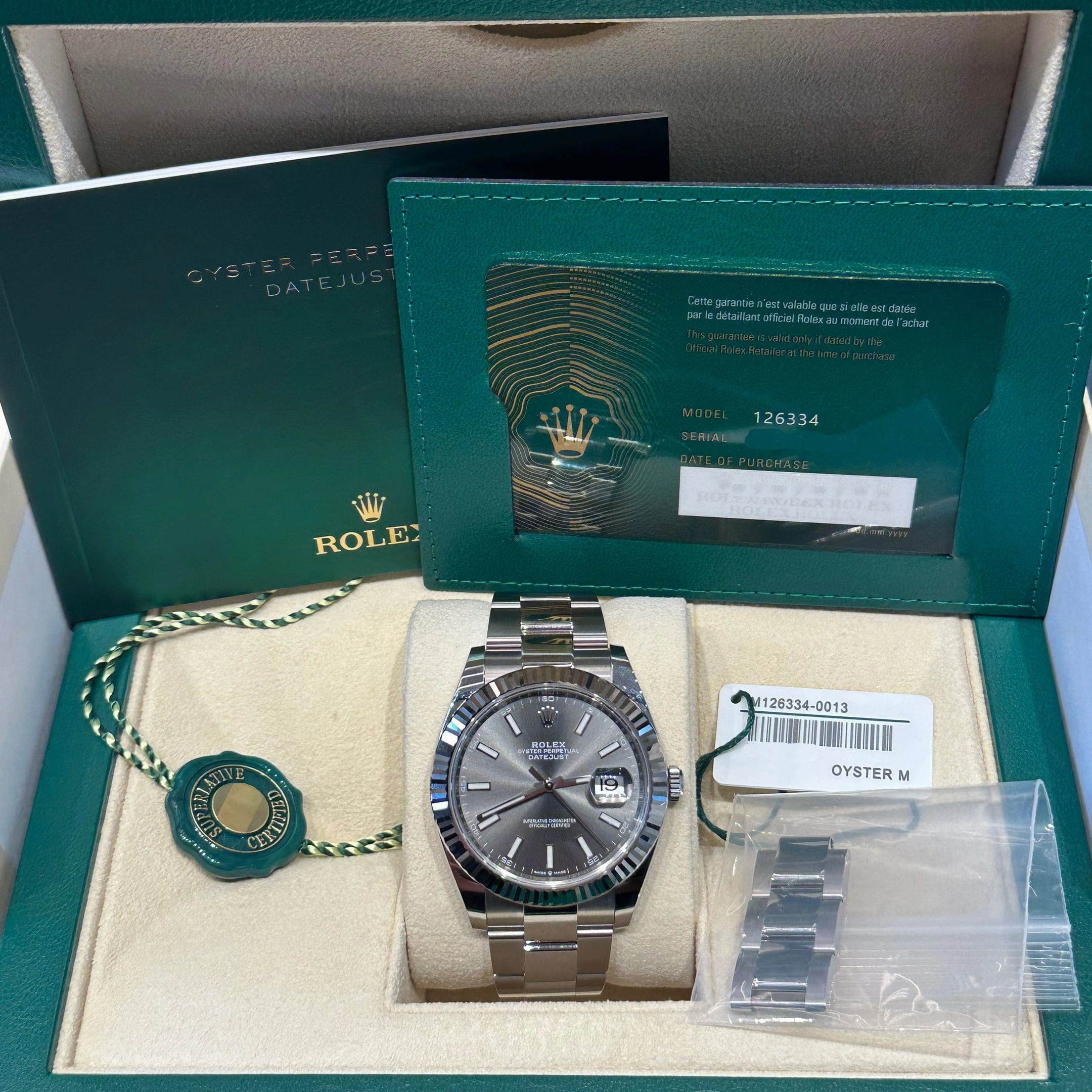 Rolex Datejust 41 126334 Stainless Steel Slate Dial Oyster (2024)