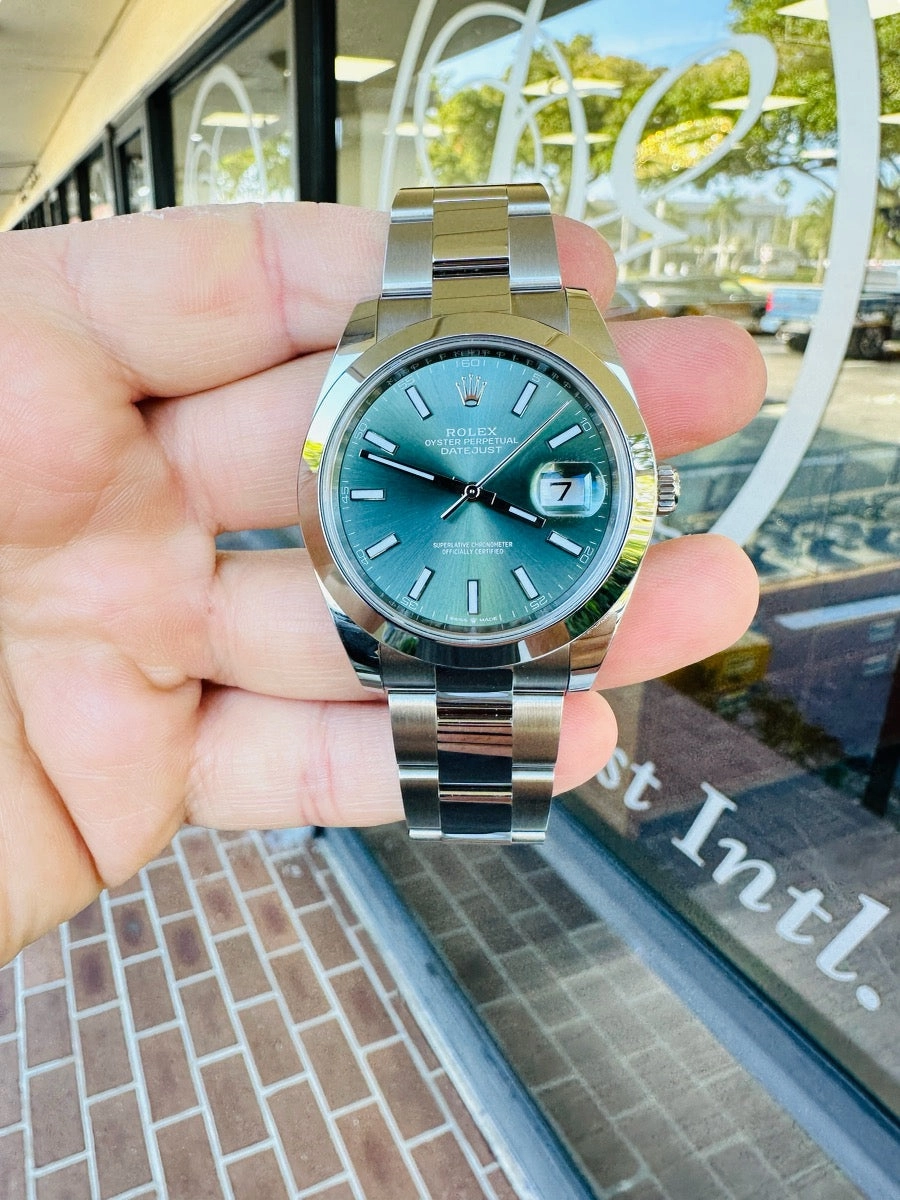 Rolex DateJust 41 Mint Green Dial 126300 PreOwned