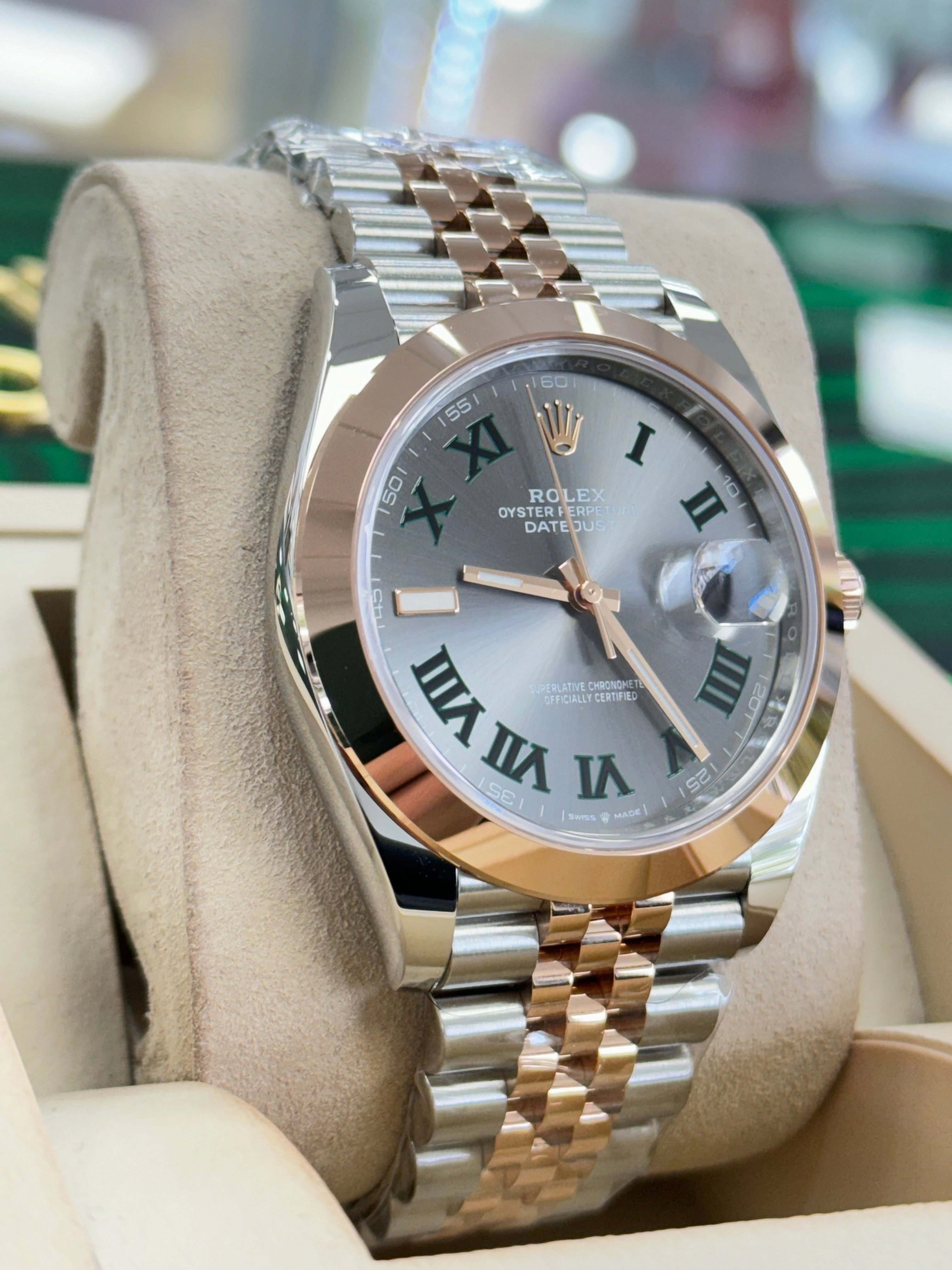 Rolex Datejust 41 Wimbledon 126301 Two Tone Steel and 18k EverRose Box/Papers UNWORN