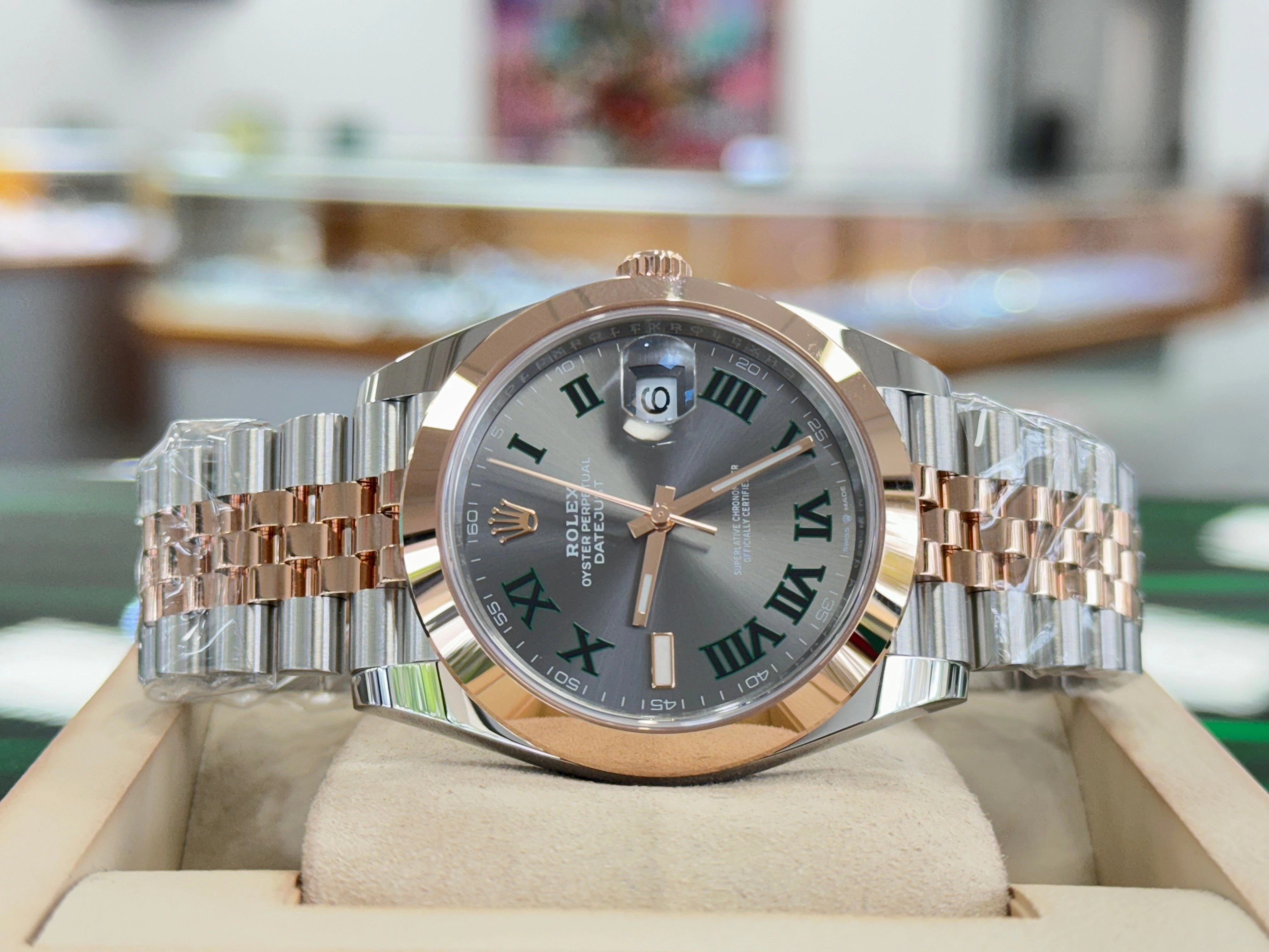 Rolex Datejust 41 Wimbledon 126301 Two Tone Steel and 18k EverRose Box/Papers UNWORN