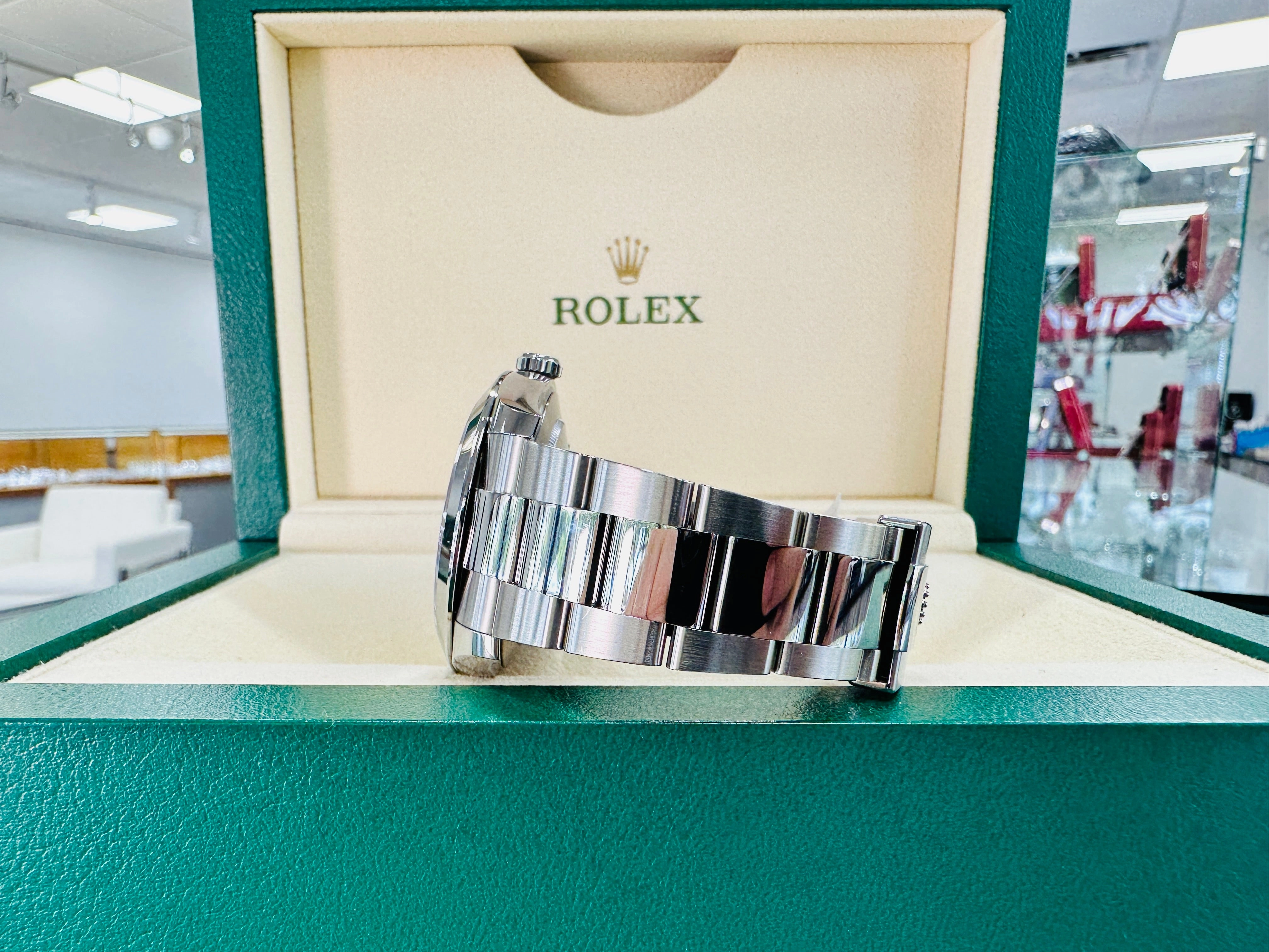 Rolex Datejust 41mm 126300 Blue Stick Dial Smooth Bezel Box  and Papers Unworn